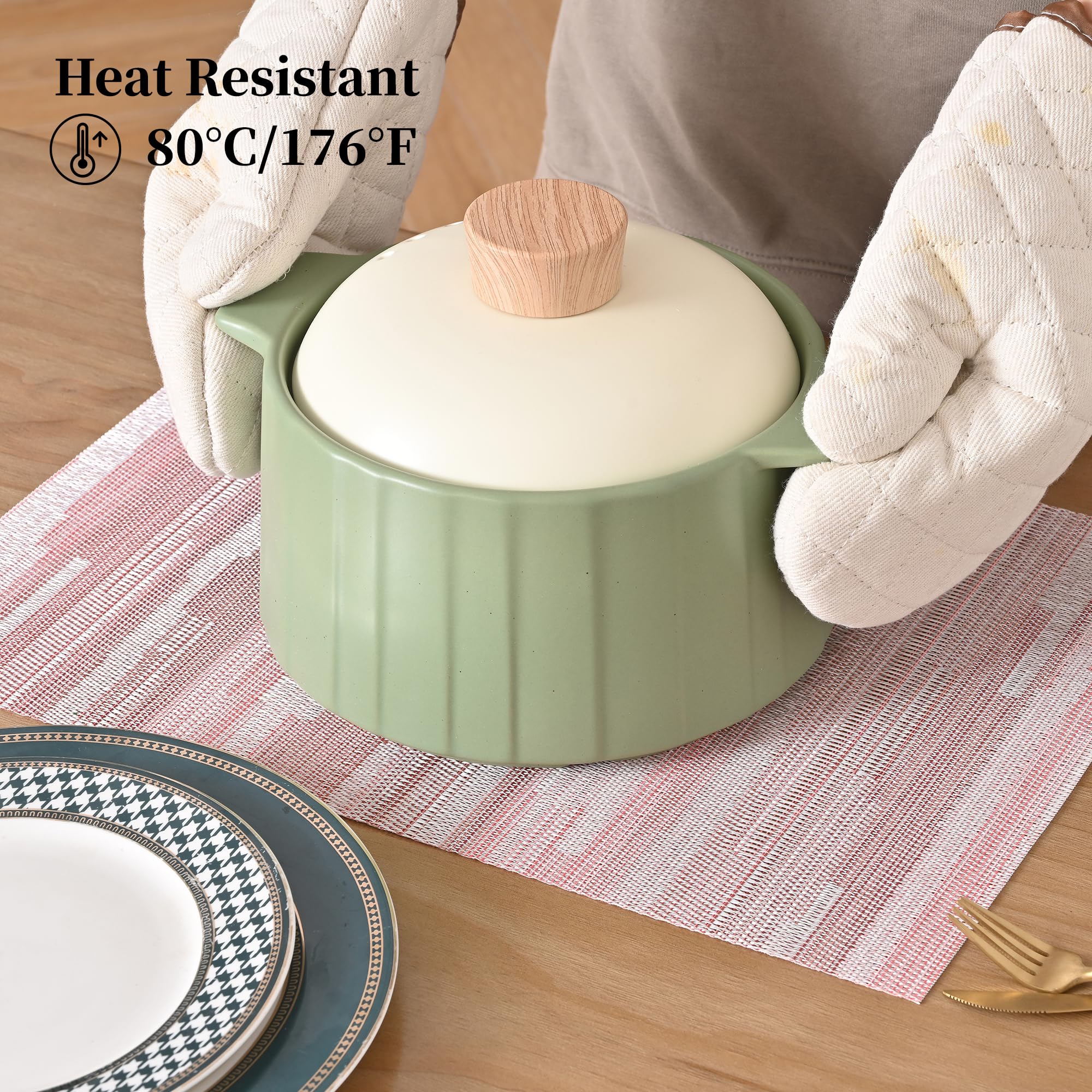 Leetaltree Misty Rose Placemats Set Of 6 - Heat Resistant Non-Slip Place Mats For Dining Table, Washable Durable Pvc Vinyl Woven