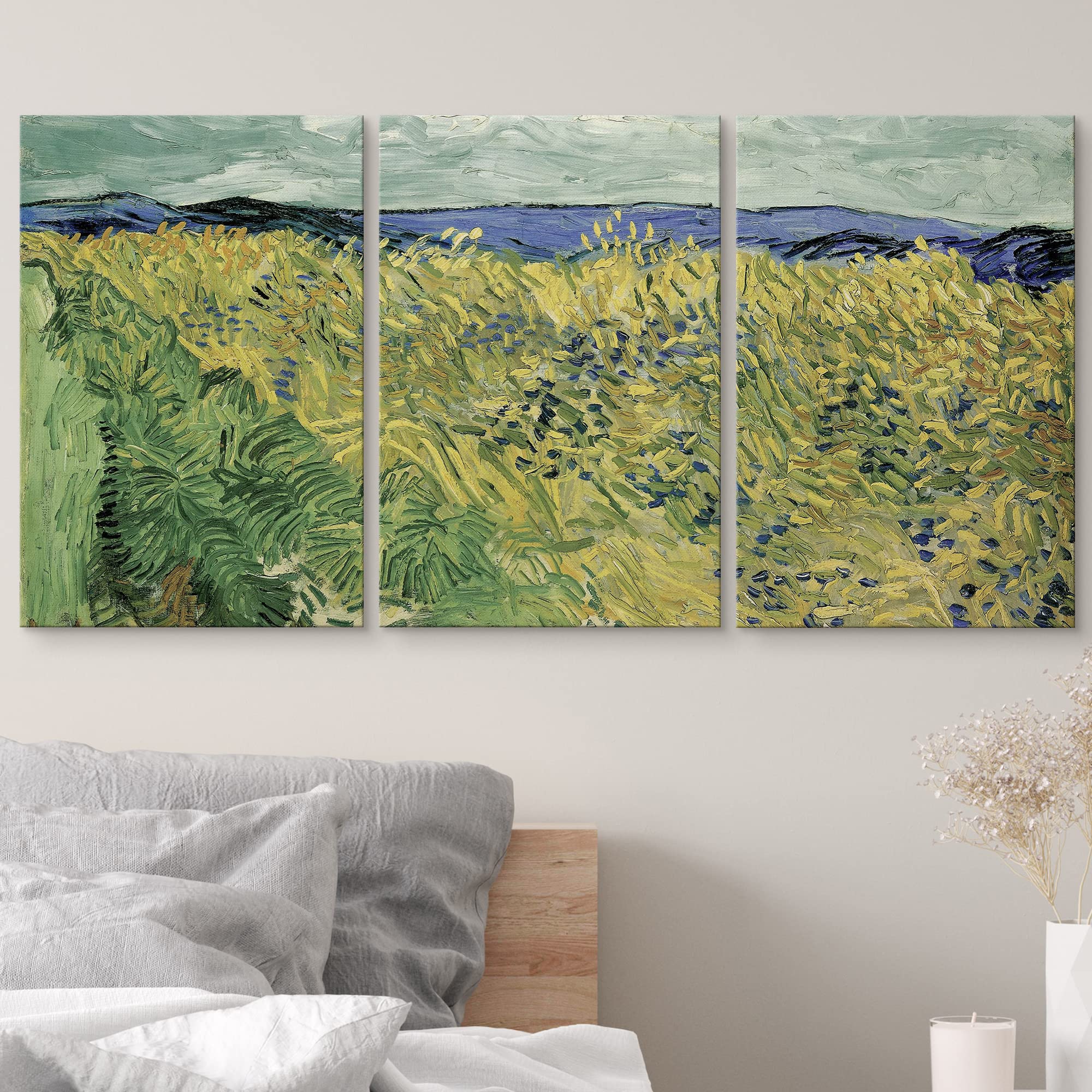 Wall26 Canvas Print Wall Art Set Wheat Field With Cornflowers Vincent Van Gogh Classical Illustrations Fine Art Decorative Histo