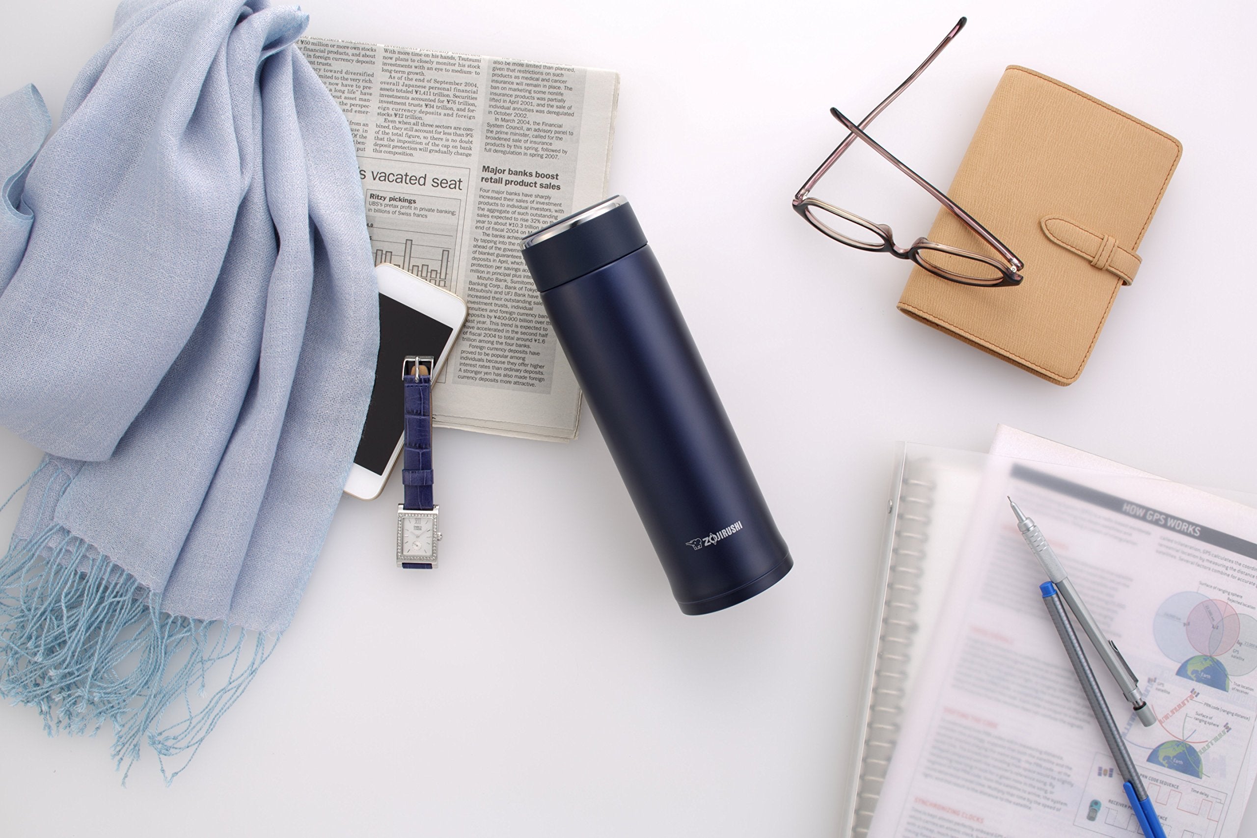 Zojirushi Stainless Mug  12 oz  Navy