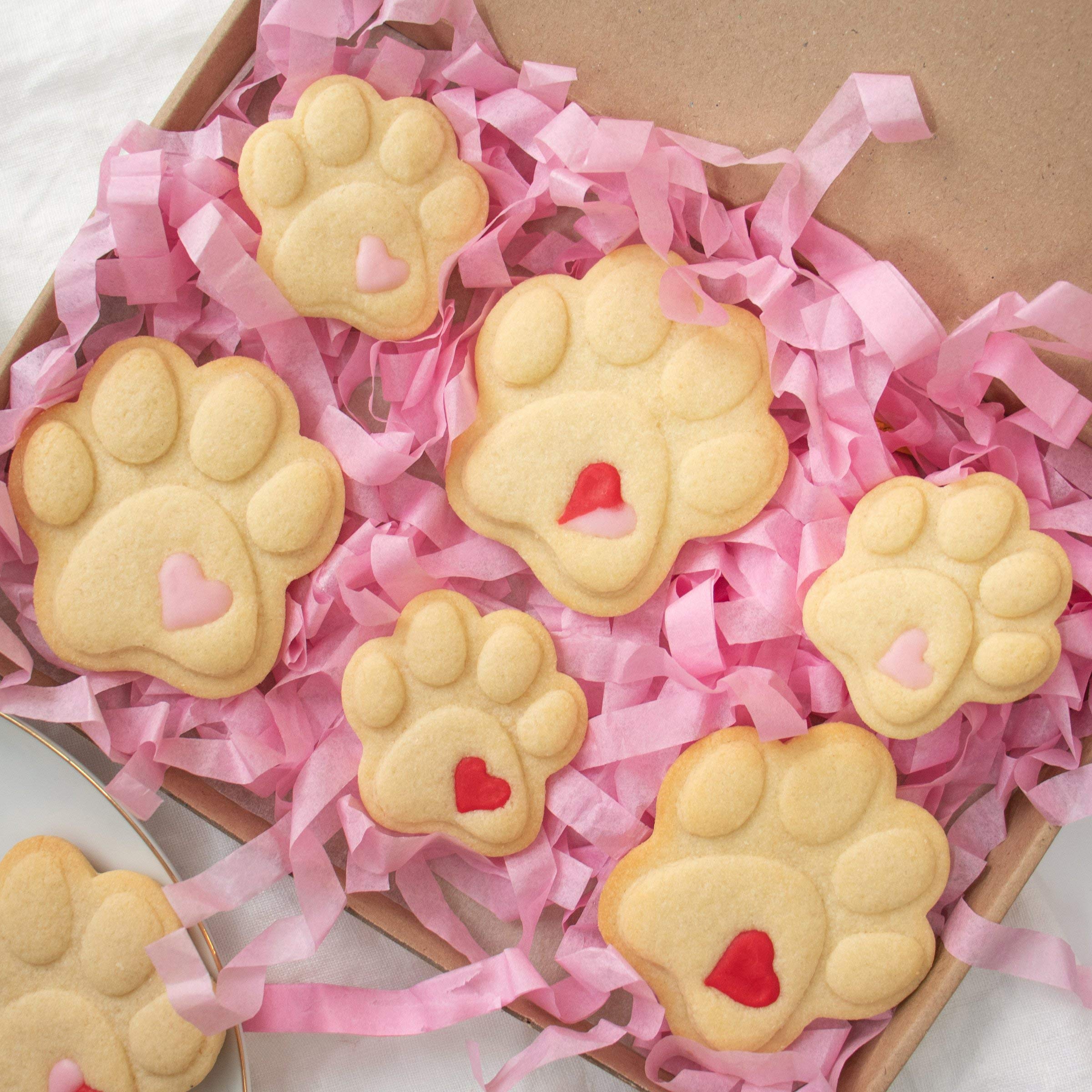 Set Of 2 Cute Paw Cookie Cutters (Small And Large Size), 2 Pieces - Bakerlogy