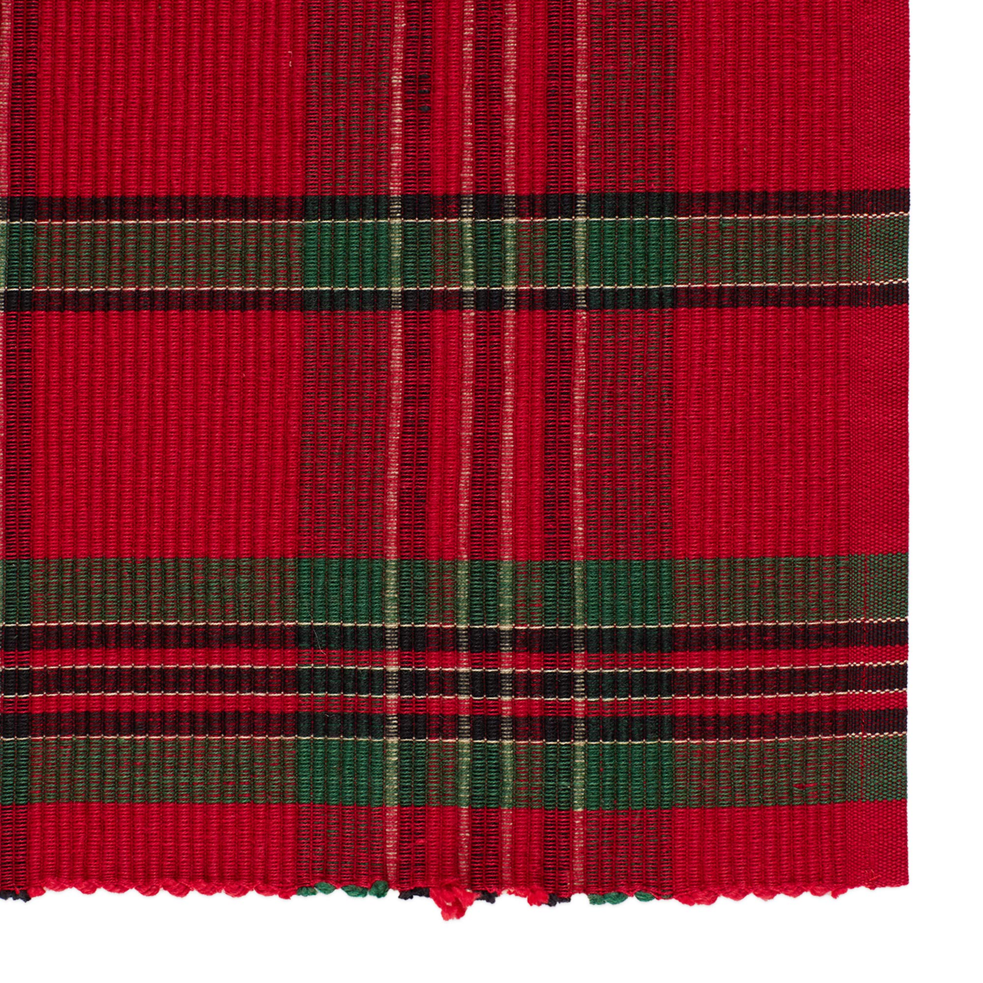 Dii Farmhouse Christmas Plaid Dining Table & Kitchen D  Cor, Holiday Placemat Set, 13X19, Red & Green, 6 Count