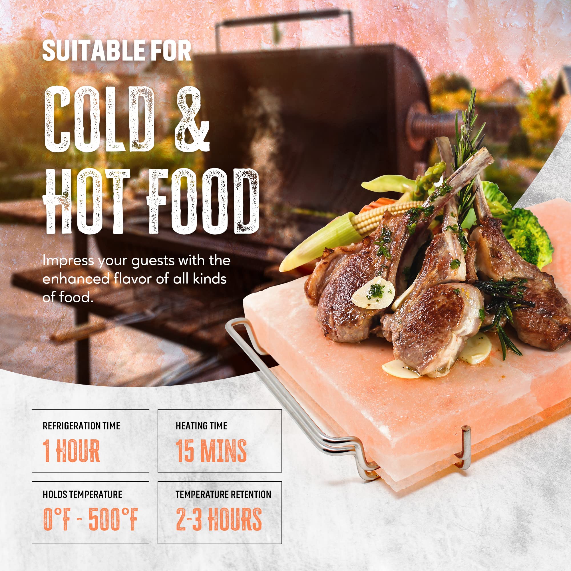 UMAID Natural Pink Himalayan Salt Block Cooking Plate 12 X 8 X 1.5 Large Salt Slab For Grilling, Cooking, Cutting and Serving, F