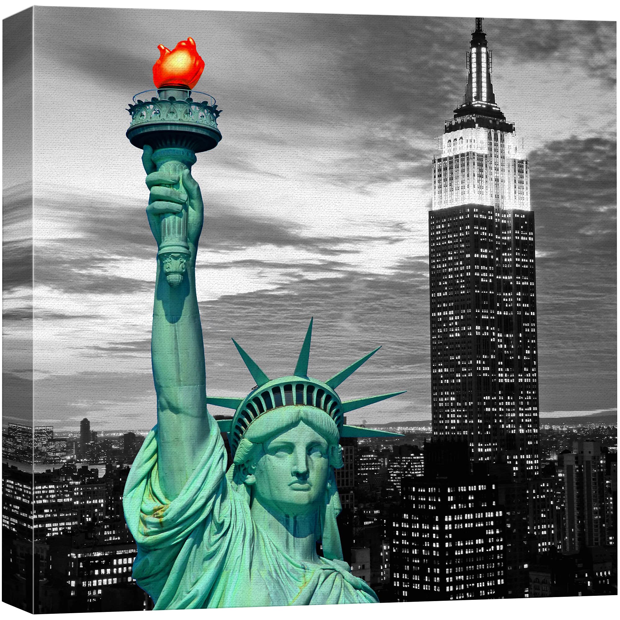 Wall26 Canvas Print Wall Art Pop Of Color Statue Of Liberty Architecture & Maps Cities Photography Realism Chic Scenic Relax/Cal