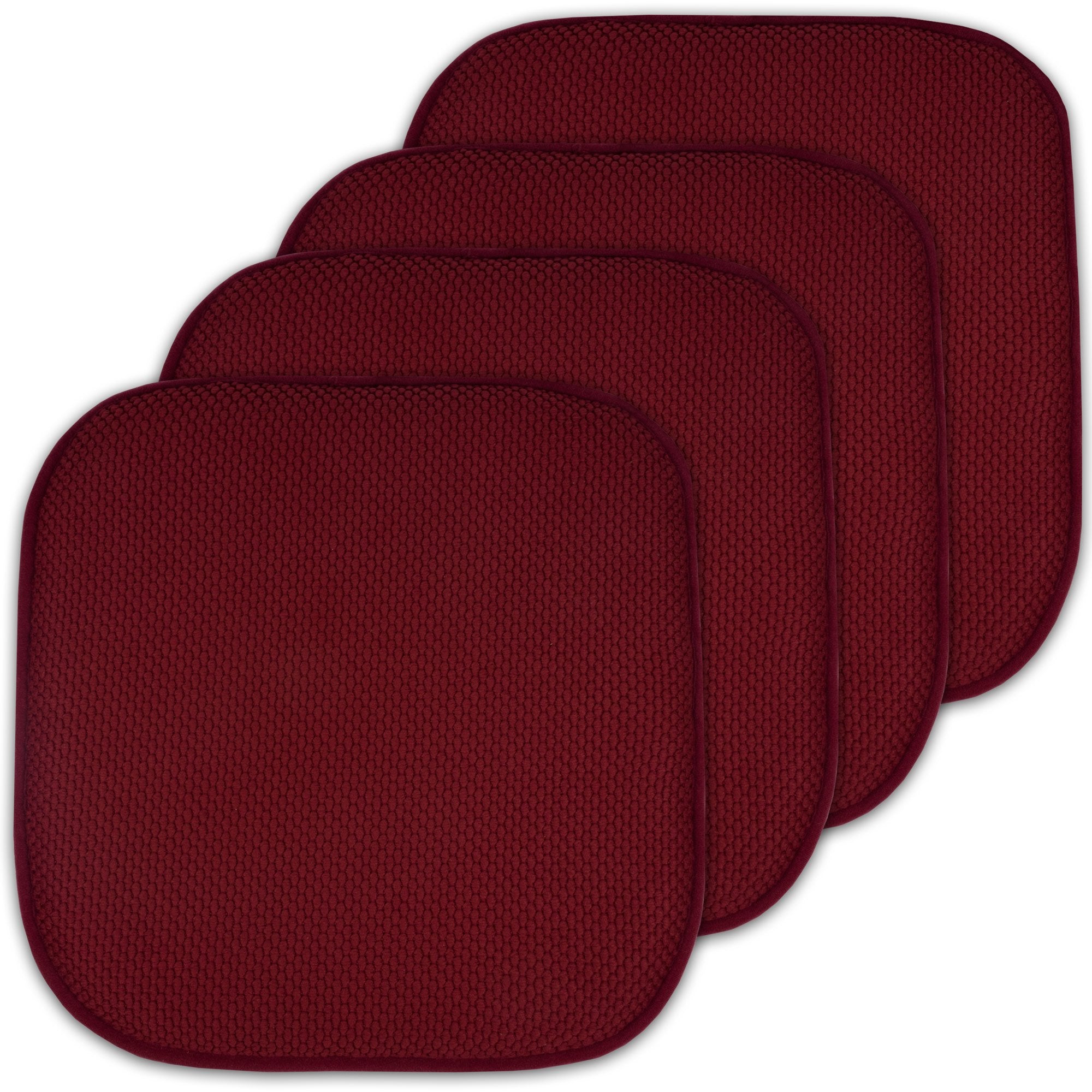 4 Pack Memory Foam Honeycomb Nonslip Back 16'' X16'' Chair/Seat Cushion Pad