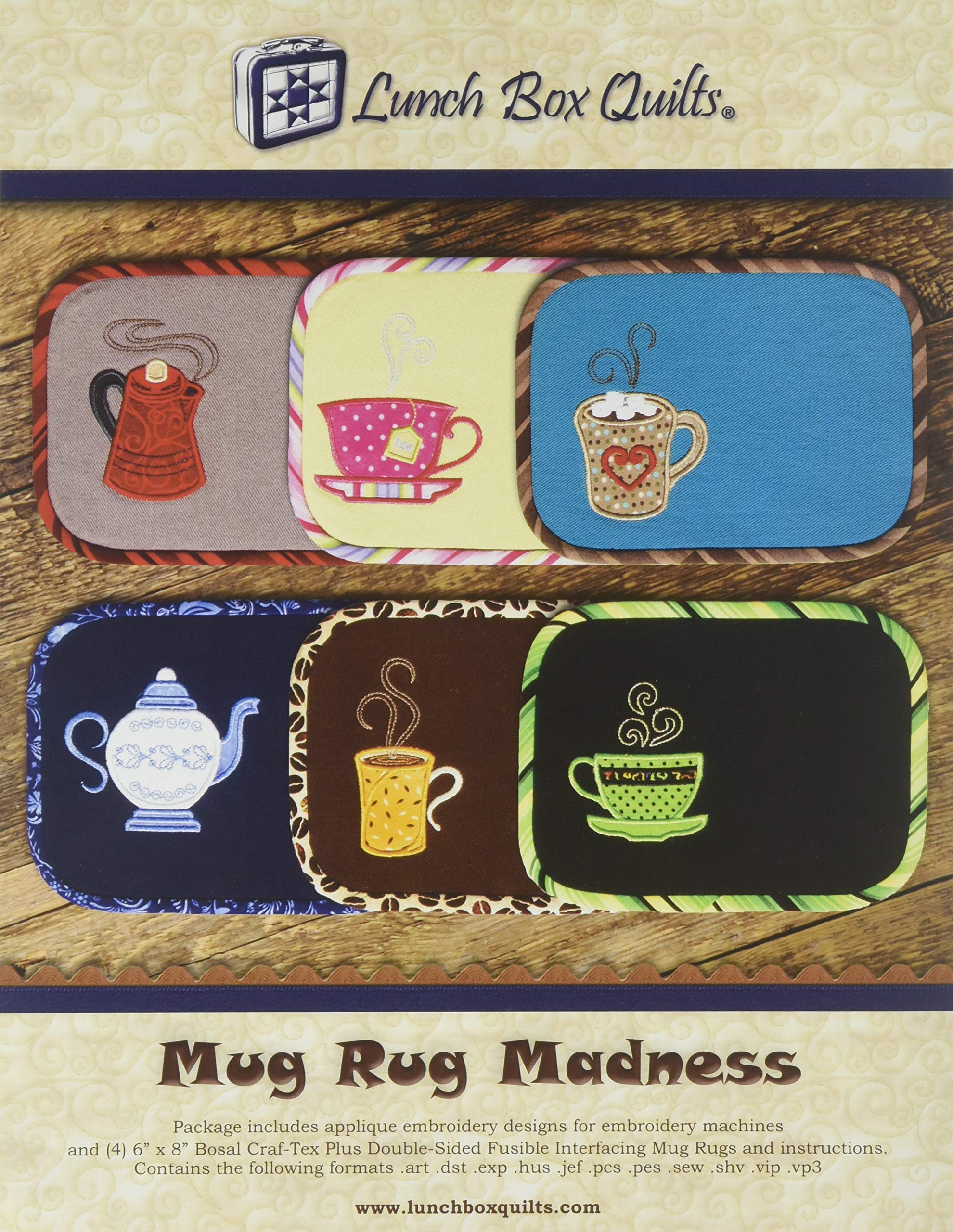Lunch Box Quilts Mug Rug Madness Pattern, Small, Beige