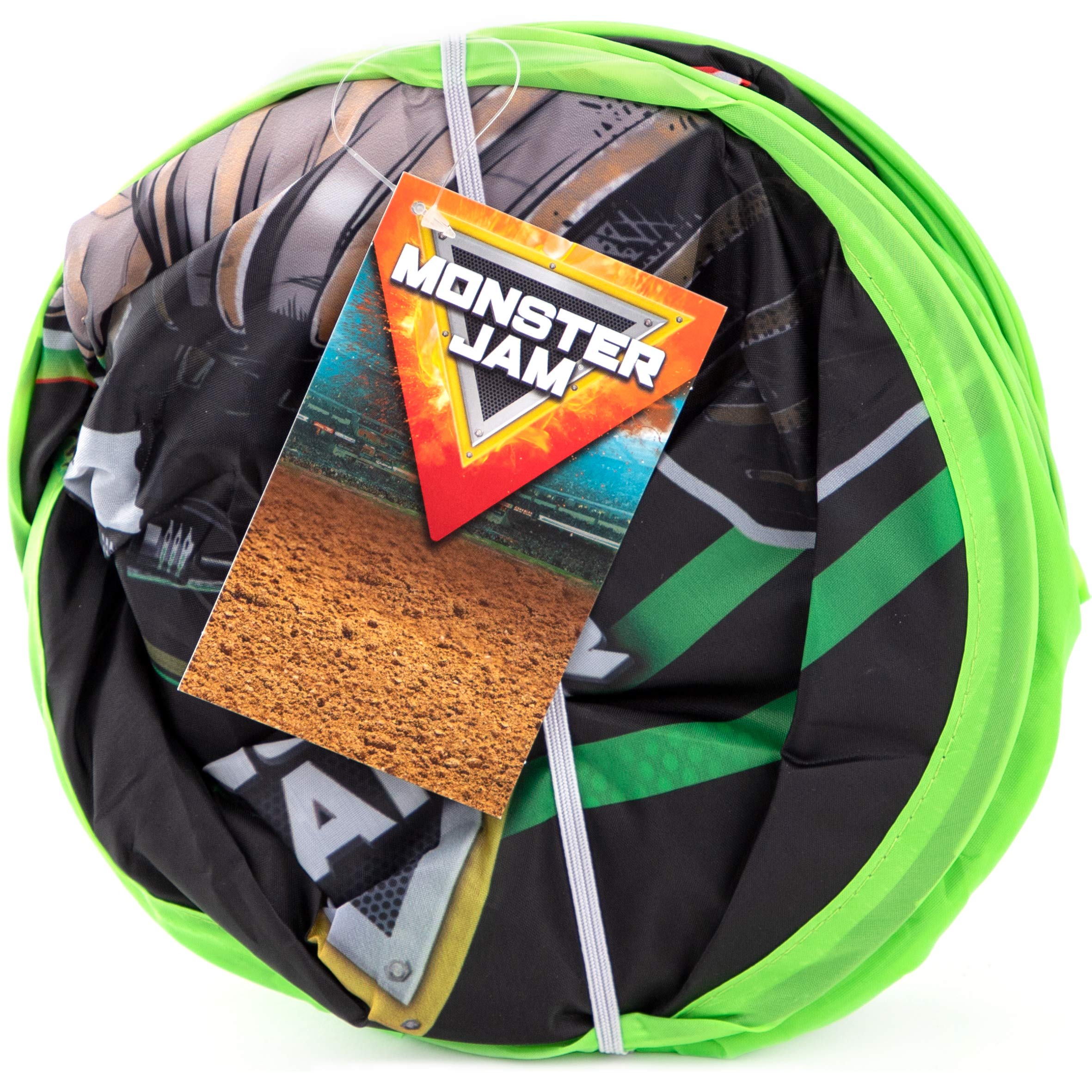 Jay Franco Monster Jam Grave Digger Pop Up Hamper - Mesh Laundry Basket/Bag with Durable Handles