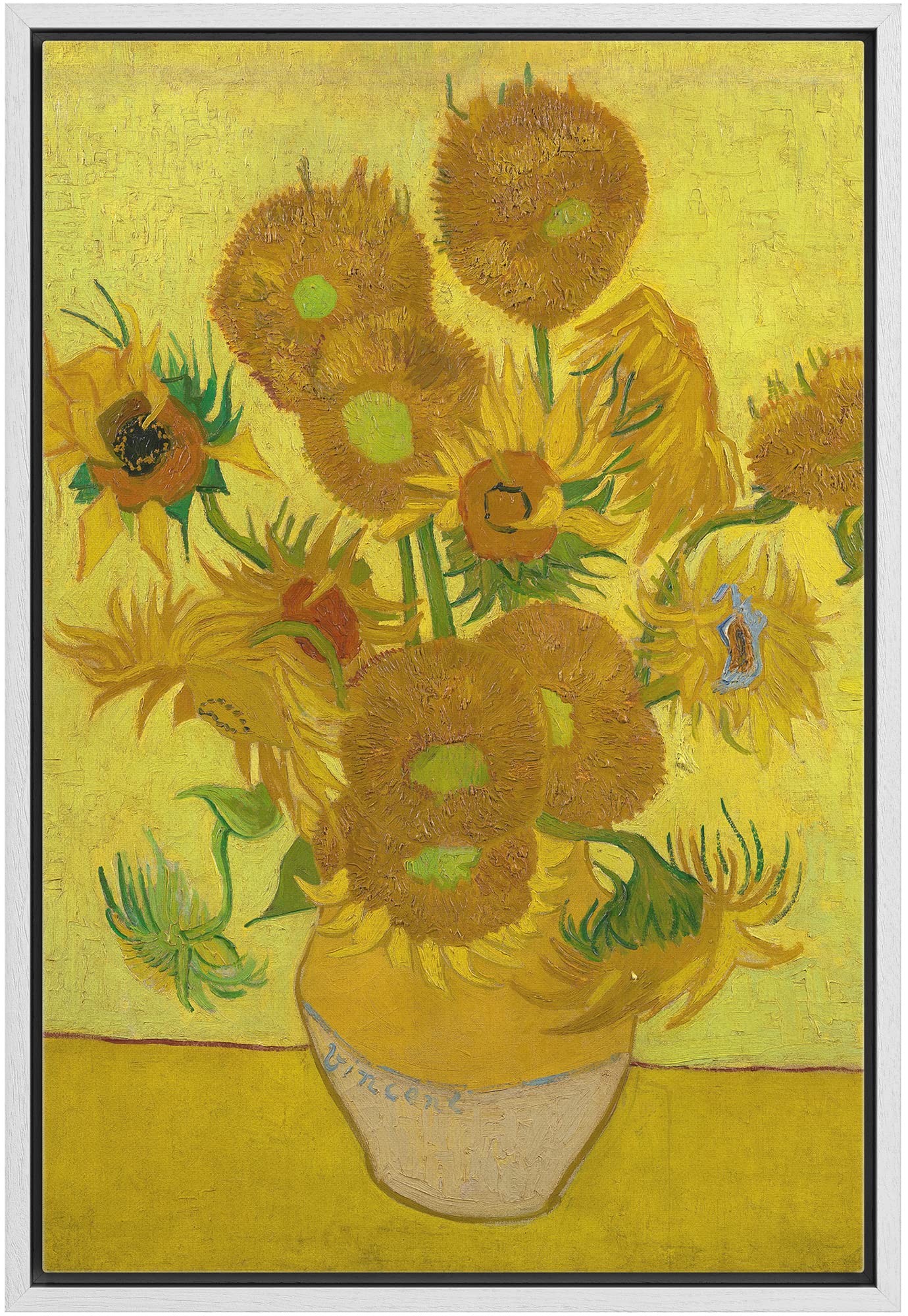 Wall26 Framed Canvas Print Wall Art The Sunflowers Ii By Master Artist Vincent Van Gogh Nature Wilderness Illustrations Fine Art