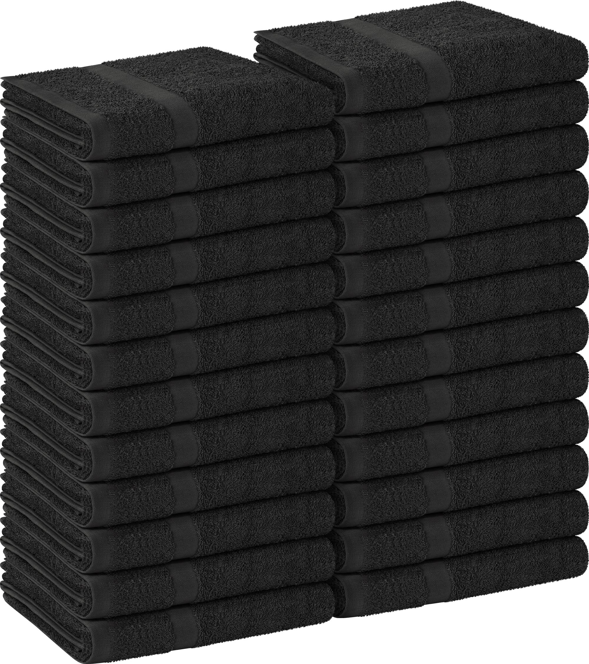 Utopia Towels, Salon Towel, Pack of 24, Not Bleach Proof, 16 by 27 Inches, Highly Absorbent Cotton Towels for Hand, Gym, Beauty,
