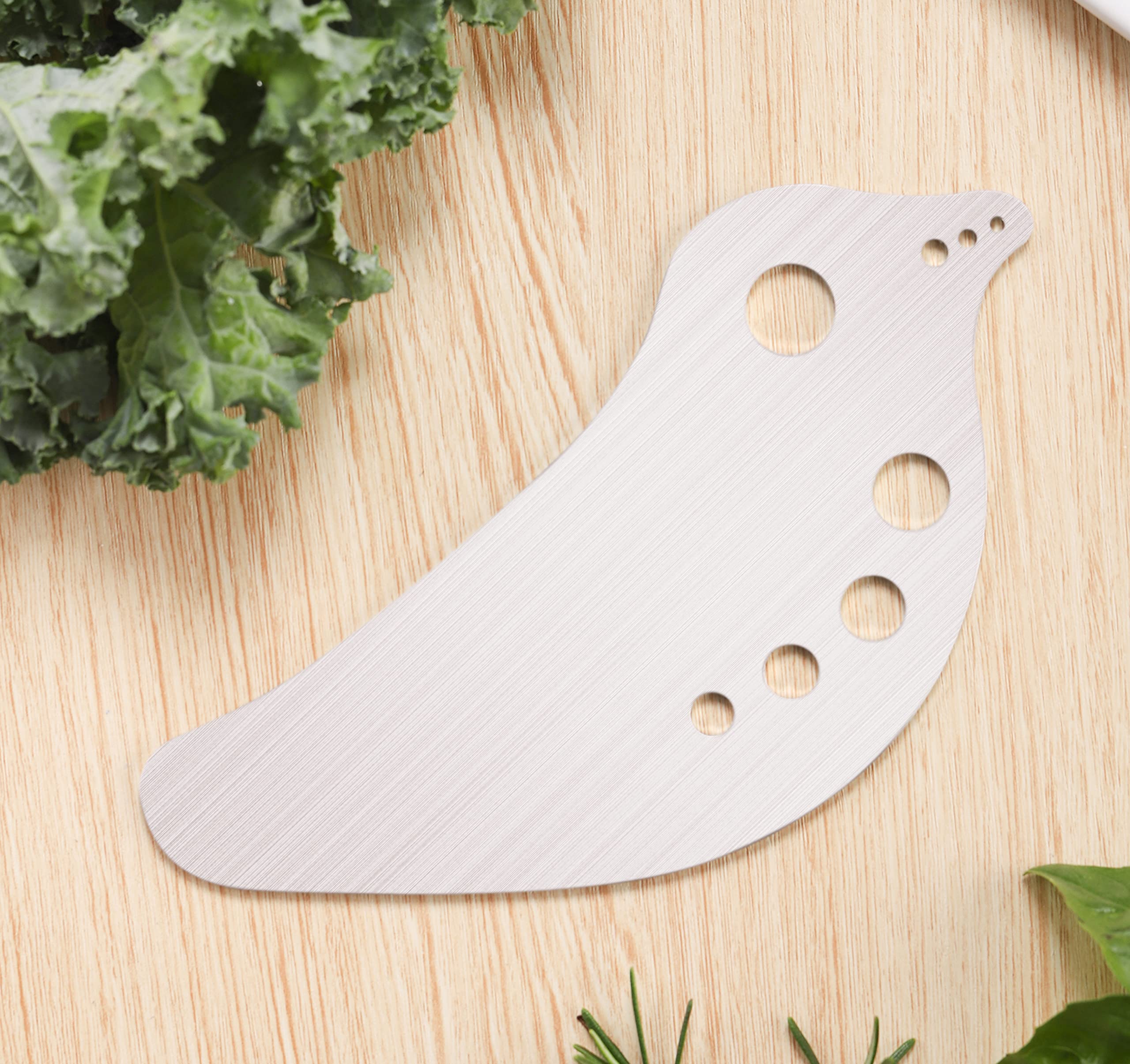 Herb Stripper Stainless Steel, Kitchen Herb Leaf Stripping Tool, Vegetable Stem Remover For Kale, Chard, Collard Greens, Parsley