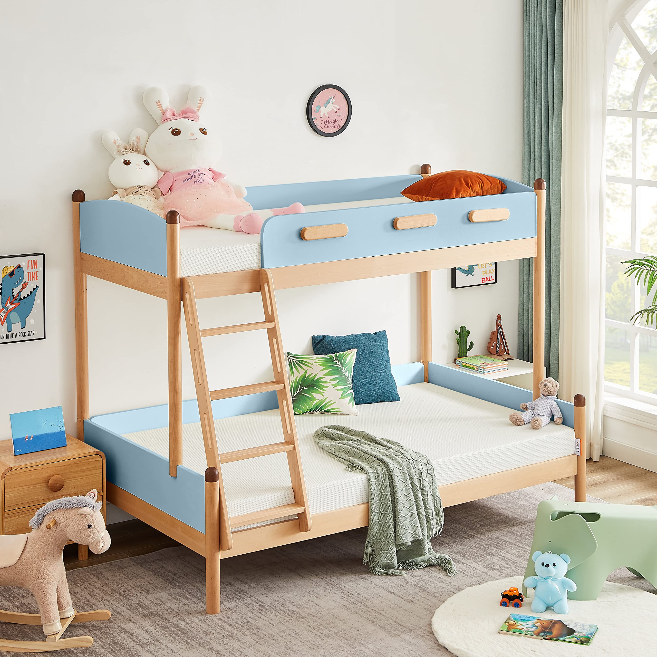 Ouui Twin Mattress, 6 Inch Green Tea Cooling Gel Memory Foam Mattress In A Box For Kids Medium Firm Twin Bed Mattress For Bunk B