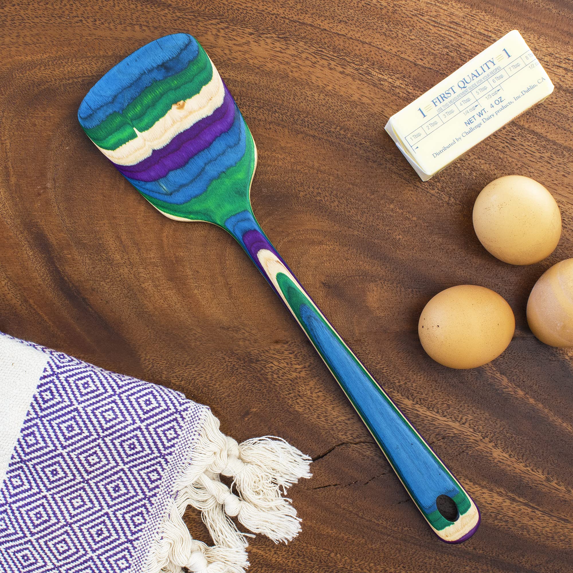 Baltique Mumbai Collection 12-12 Wooden Spatula, Safe For Nonstick