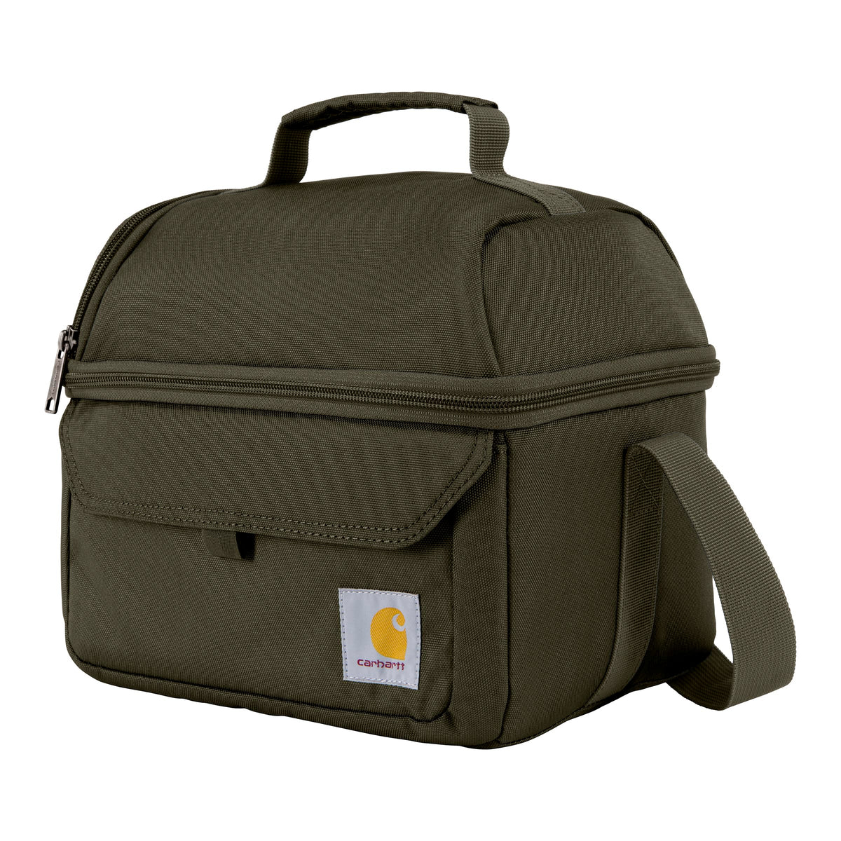 Carhartt Insulated 12 Can Two Compartment Lunch Cooler, Durable Fully-Insulated Lunch Box, Dual Compartment (Tarmac)