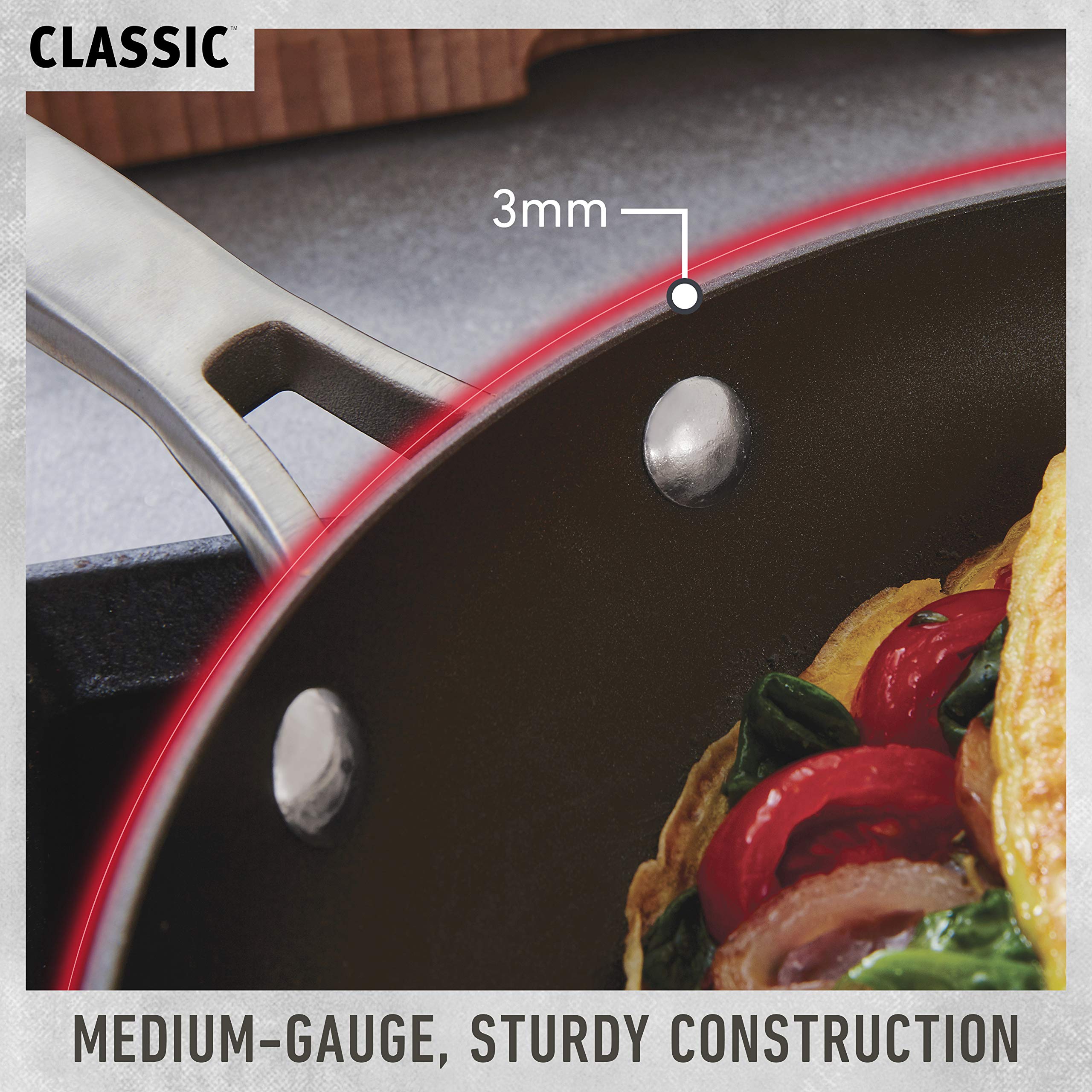 Calphalon 1934149 Classic Nonstick Omelet Fry Pan  8''  Grey