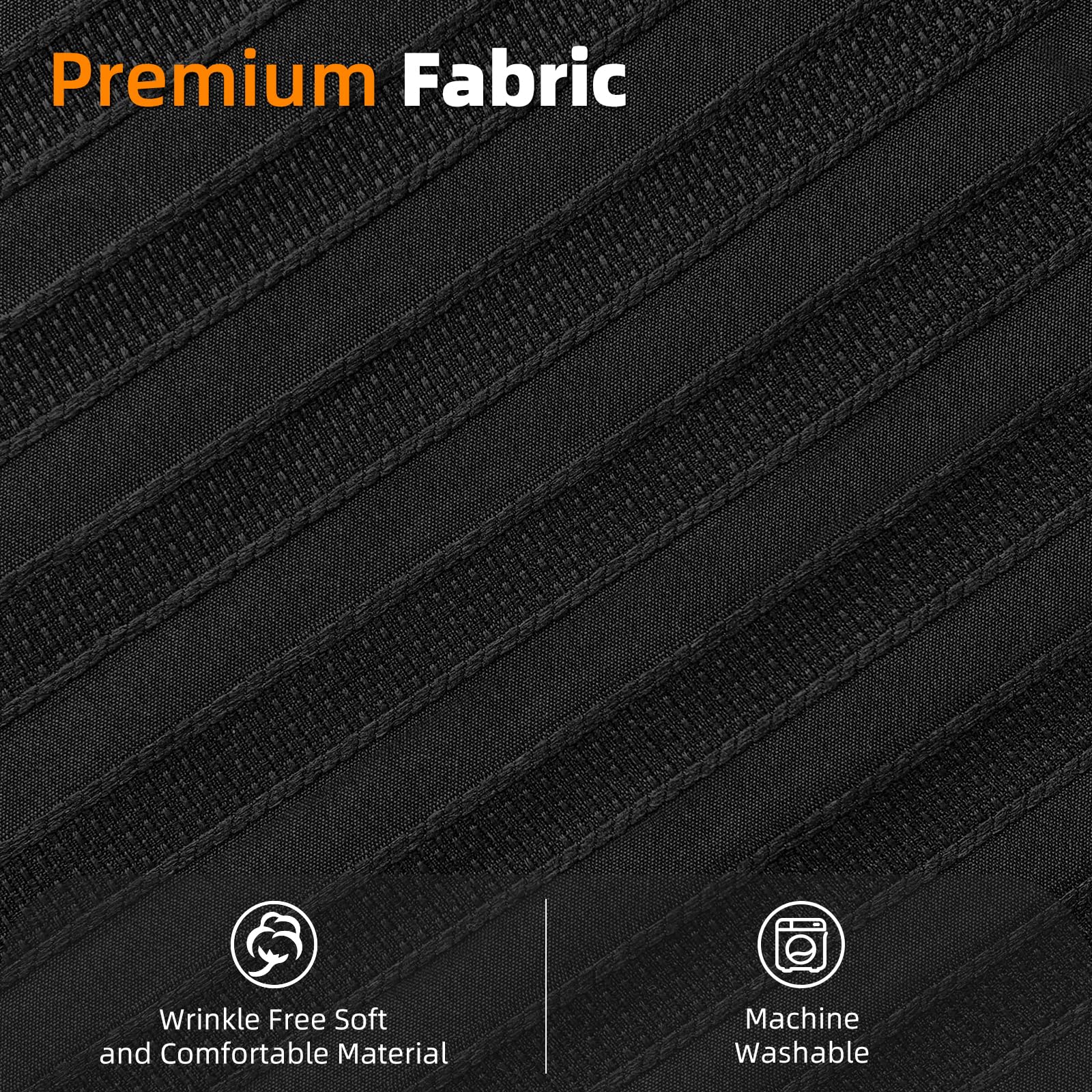 Black Fabric Shower Curtain Boho Black Tassel Striped Textured Shower Curtains For Bathroom Modern Chic Shower Curtain Minimalis