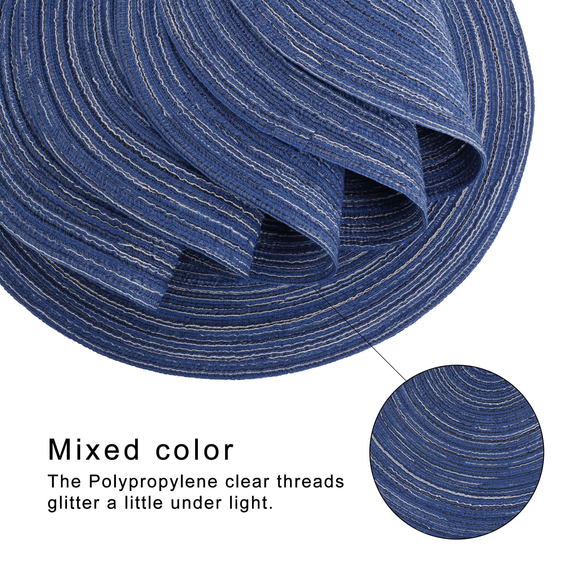 Karlesi 15 Inch Round Placemats Non Slip Heat Resistant Braided Table Mats For Kitchen,Fall, Dinner Parties, Bbqs, Indoor And Ou