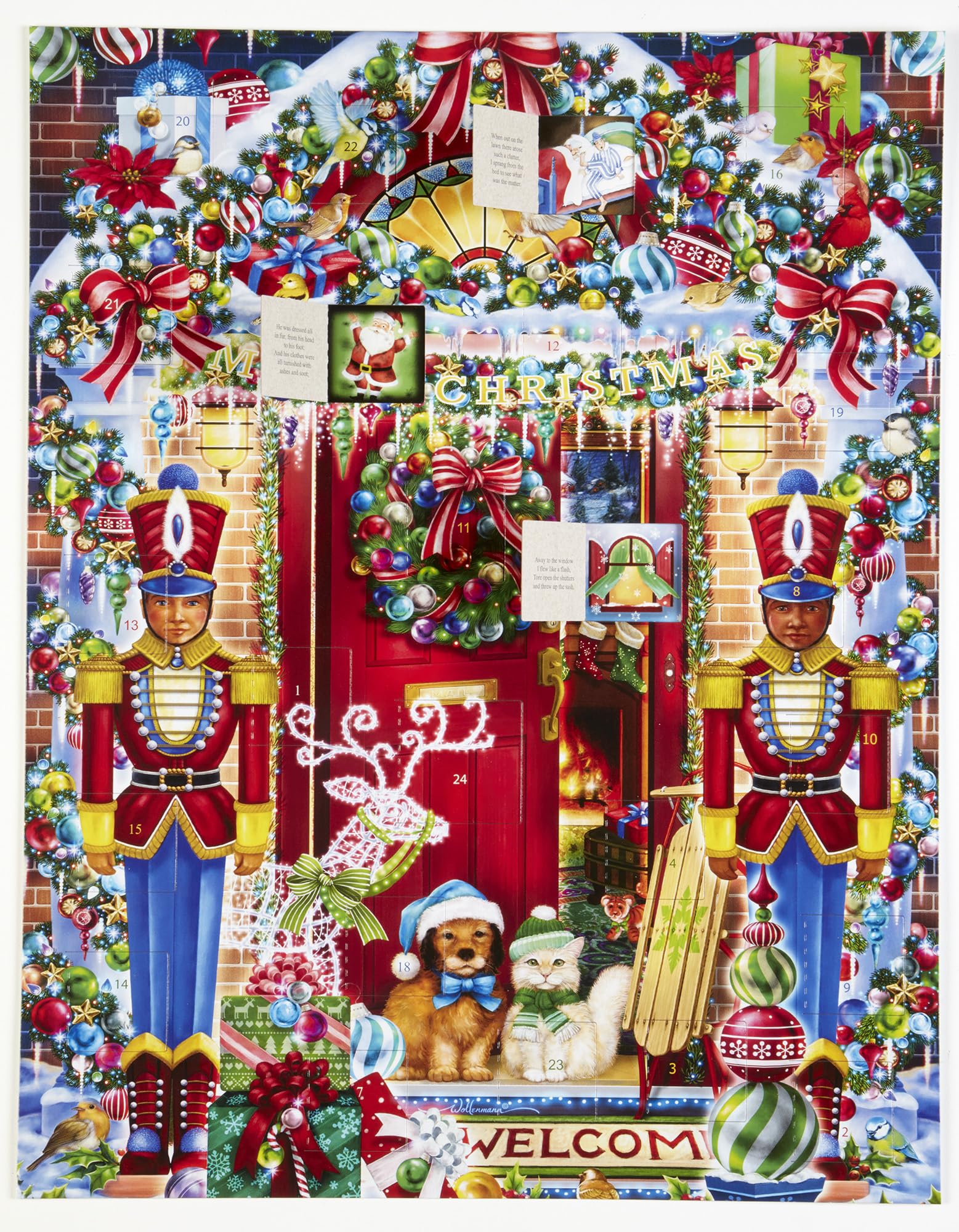 Christmas Doorway Advent Calendar (Countdown to Christmas) by Vermont Christmas Company with Twas the Night Before Christmas P