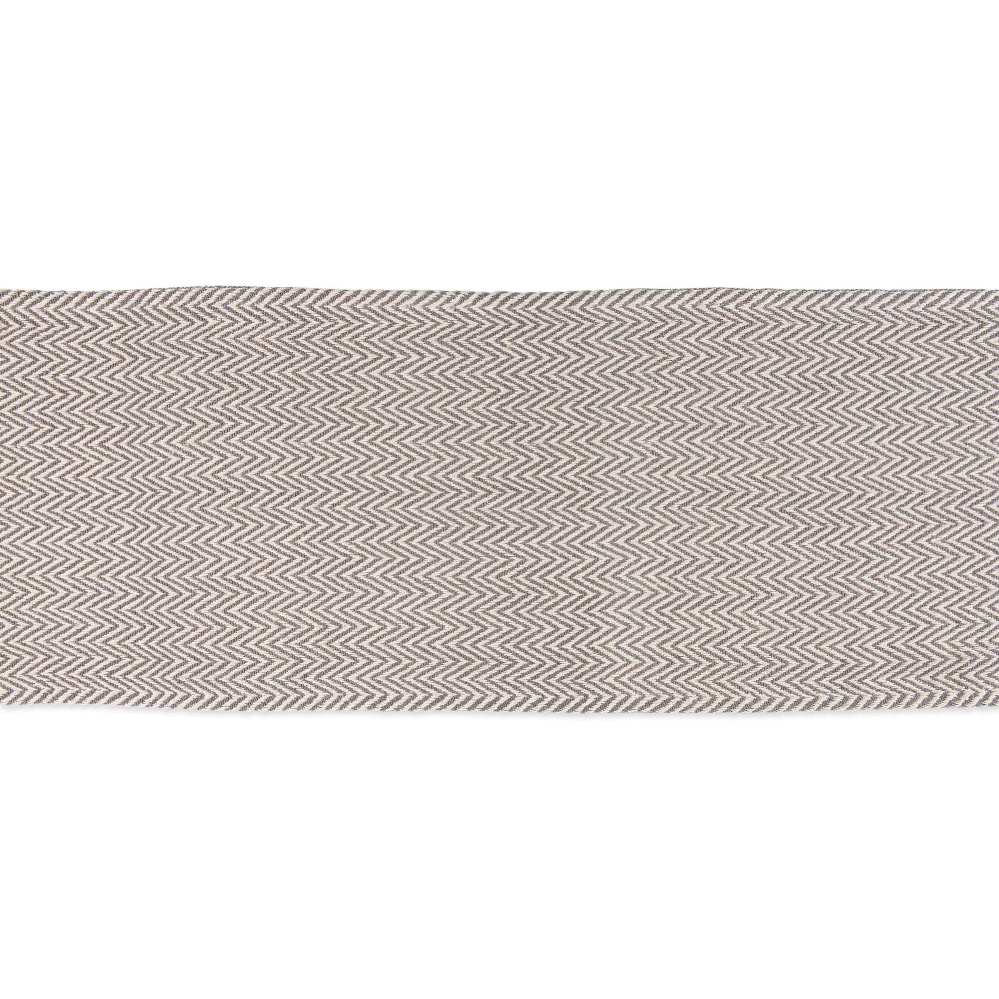Dii Woven Basic Tabletop Collection Chevron Table Runner, 15X72, Gray