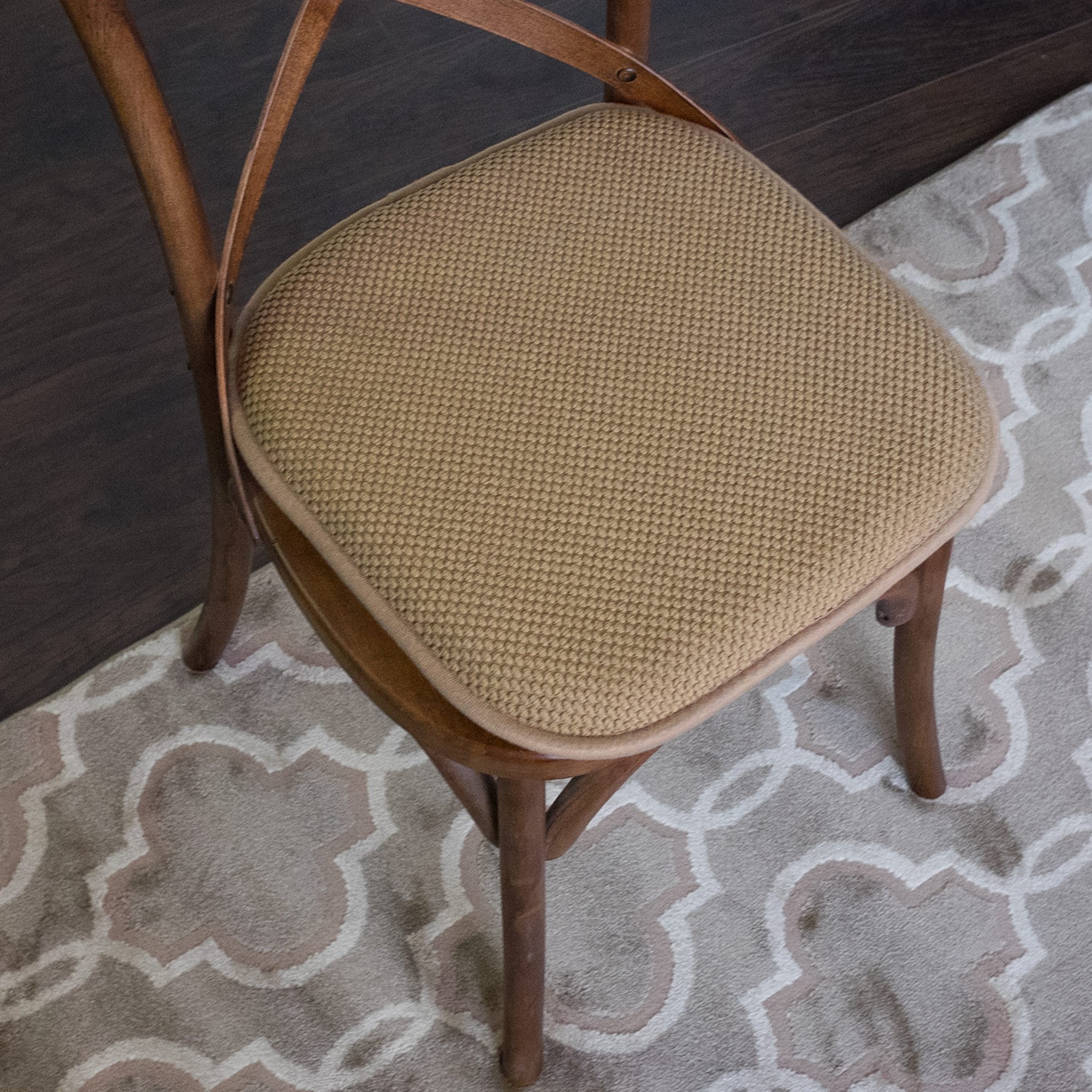Sweet Home Collection 4 Pack Memory Foam Honeycomb Nonslip Back 16 X16 Chair/Seat Cushion Pad - Cpmf-4Pk-Taupe