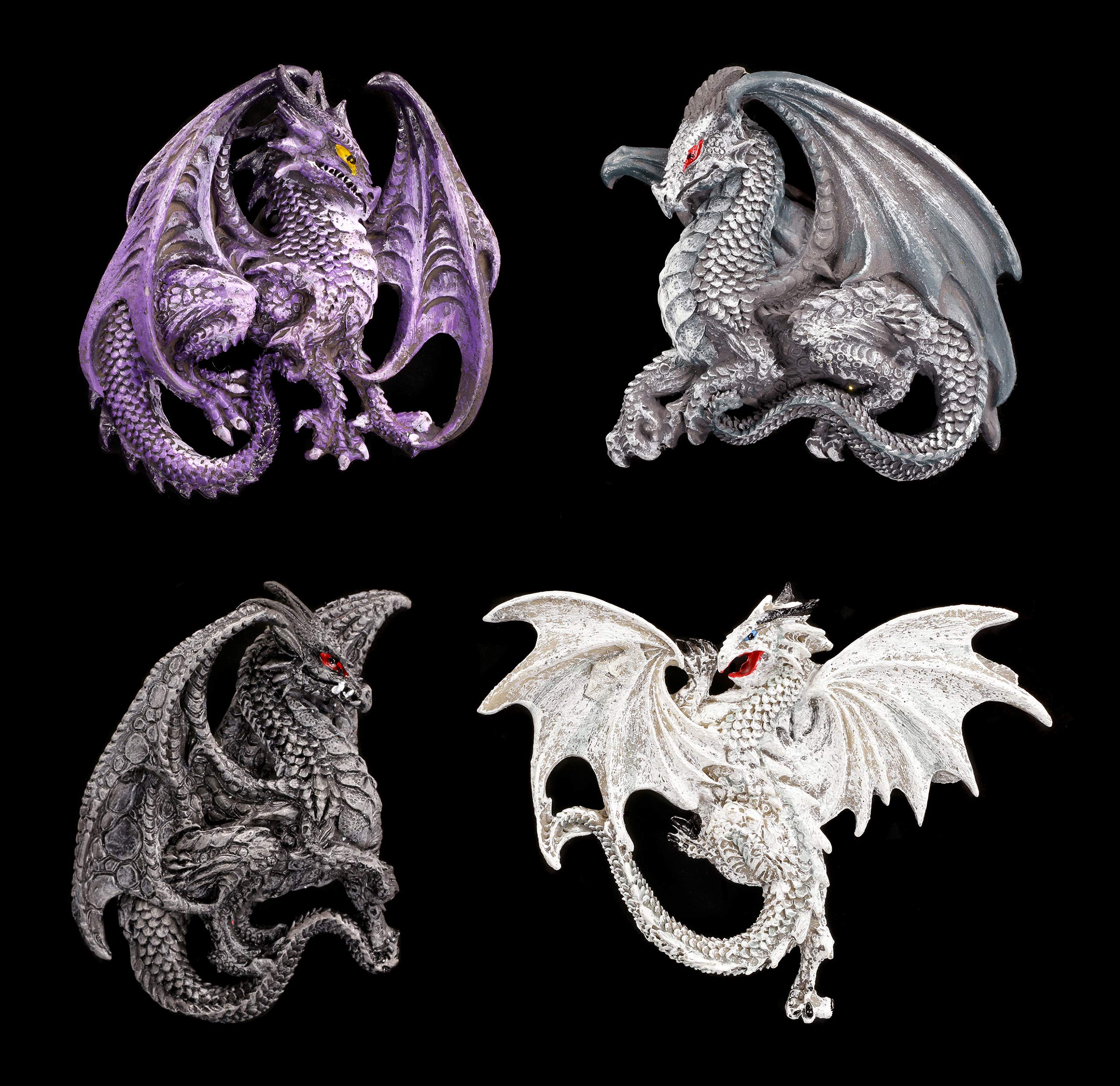 Dragon'S Lair Ruth Thompson Set Of 4 Collectible Sculptural Dragons Refrigerator Magnets Gift Decor