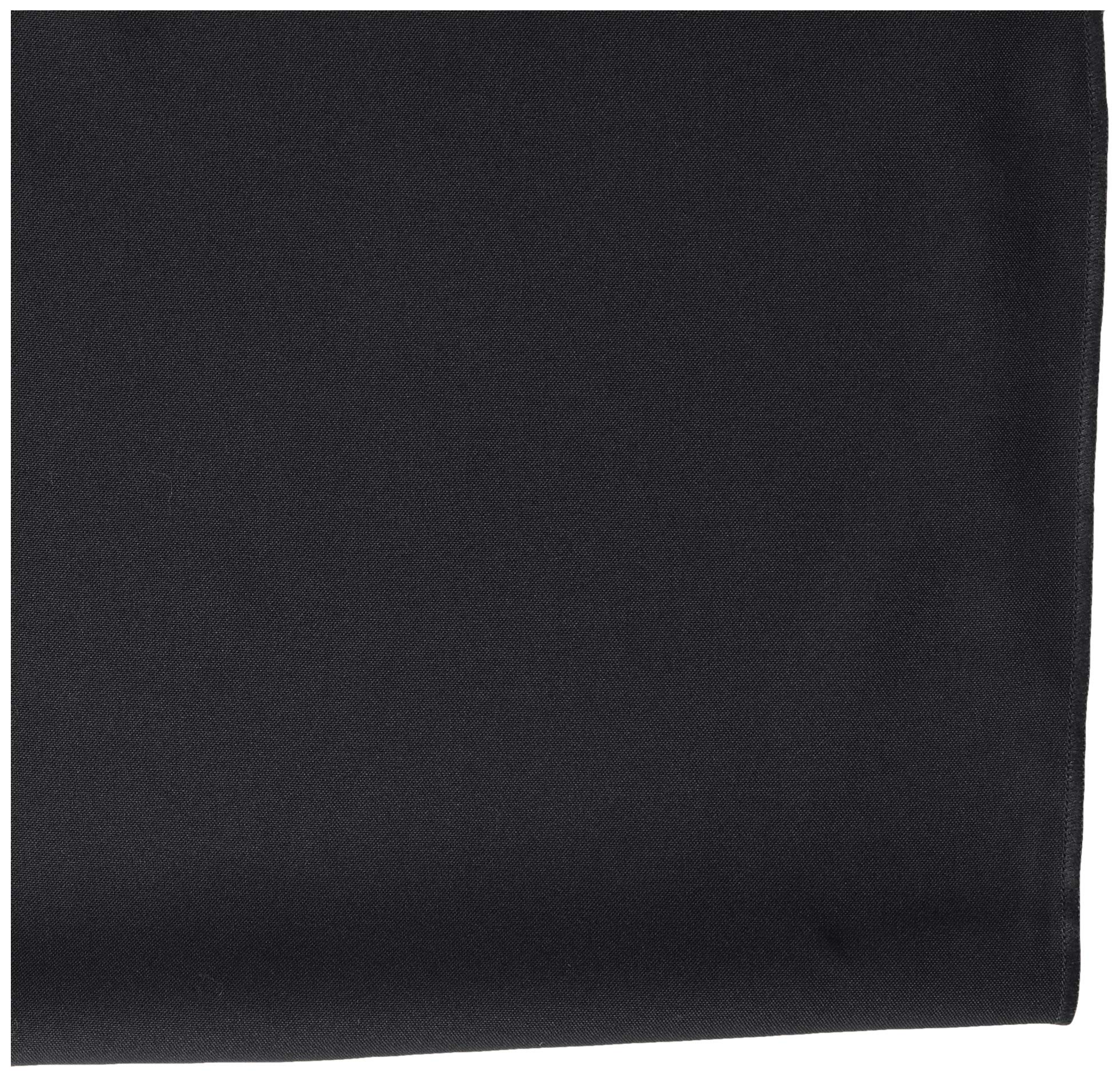 LA Linen Polyester Poplin Fitted tablecloth 96''L x 30''W x 30''H  Black
