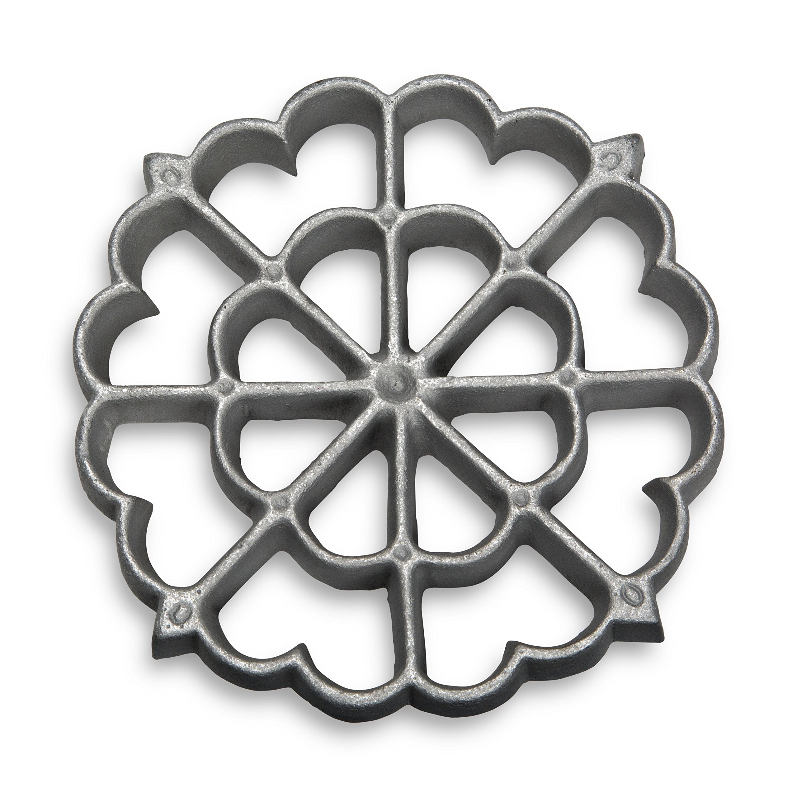 Kitchen Supply 7078 Geometric Spanish Rosette Iron, Hand-Cast And Food-Safe Aluminum, 4.25'' X 0.5'', 4.6Oz