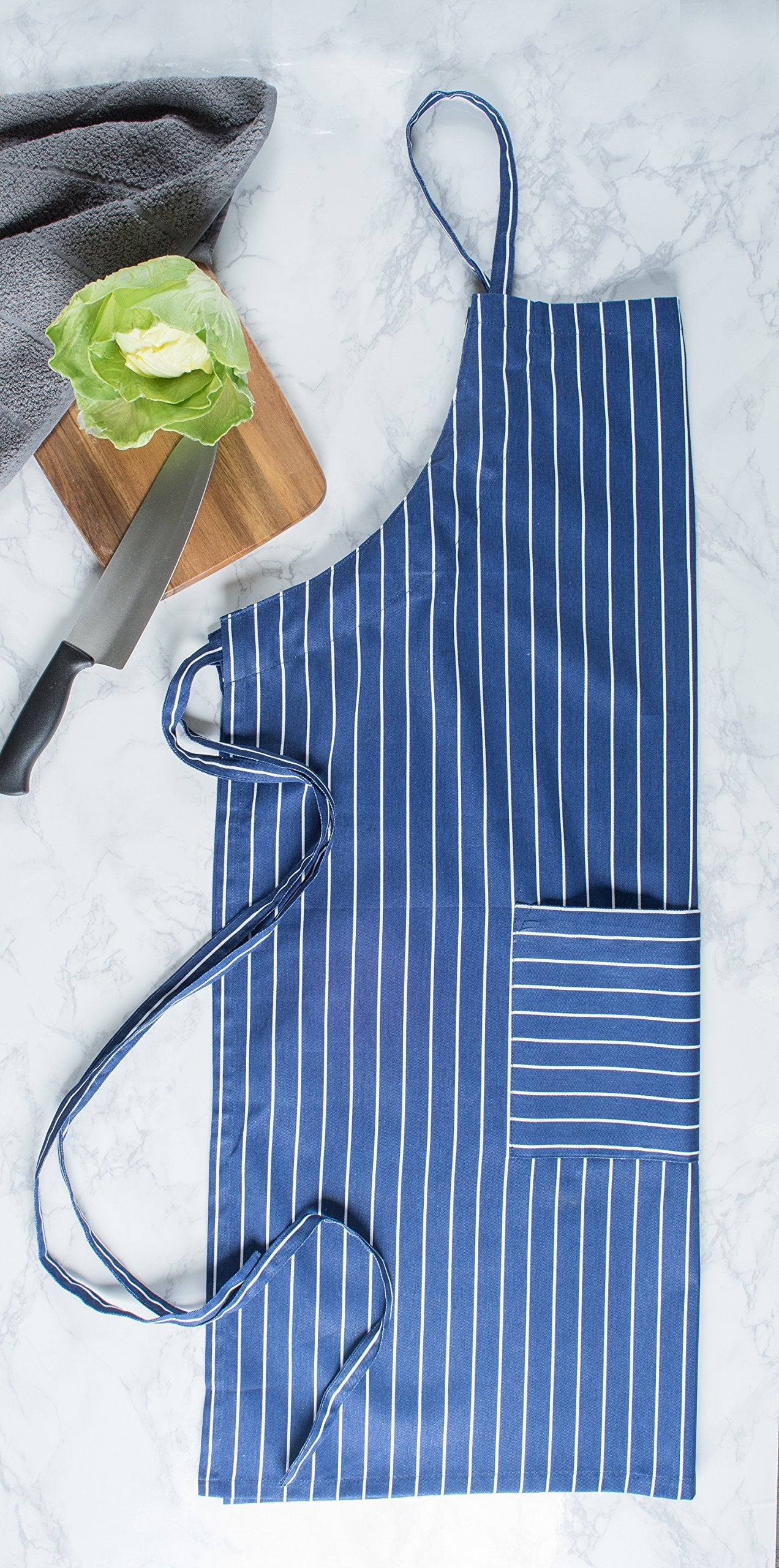 Dii Professional And Commercial Grade, Chef Stripe Kitchen, Apron, Nautical Blue