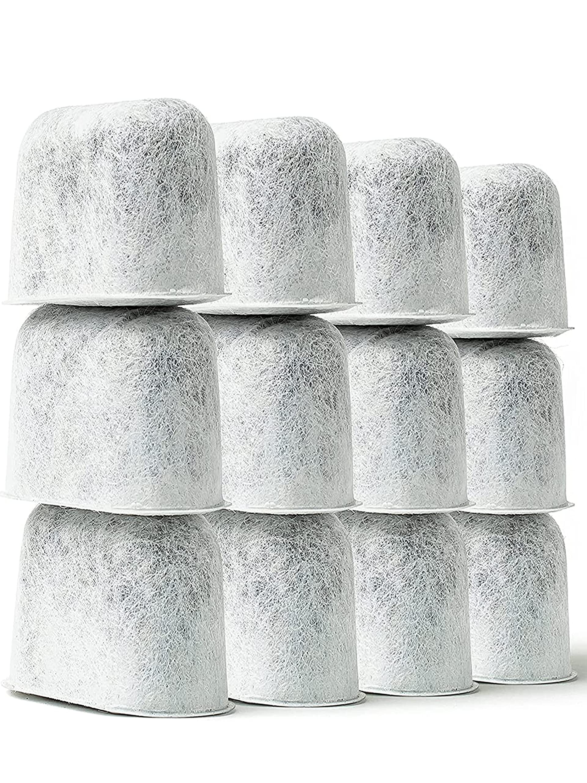 K&J 12-Pack Cuisinart Coffee Filter Replacement Charcoal Water Filters for Coffee Makers - Fits all Cuisinart and Braun BrewSens