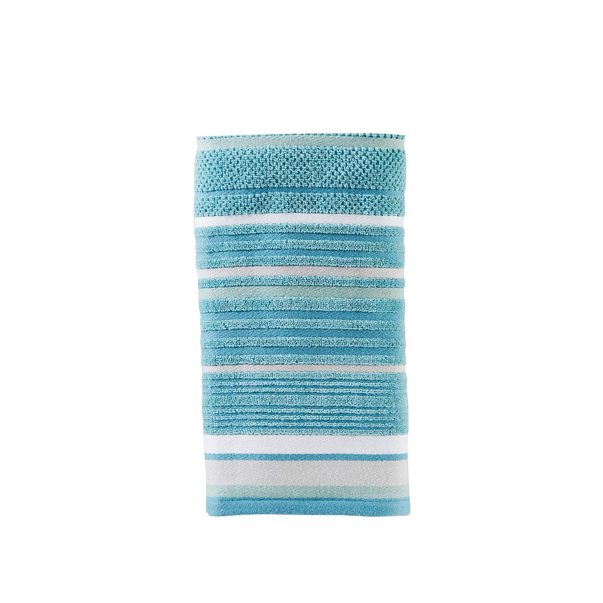 Skl Home By Saturday Knight Ltd. Seabrook Stripe 2-Piece Hand Towel Set, Teal 2 Count