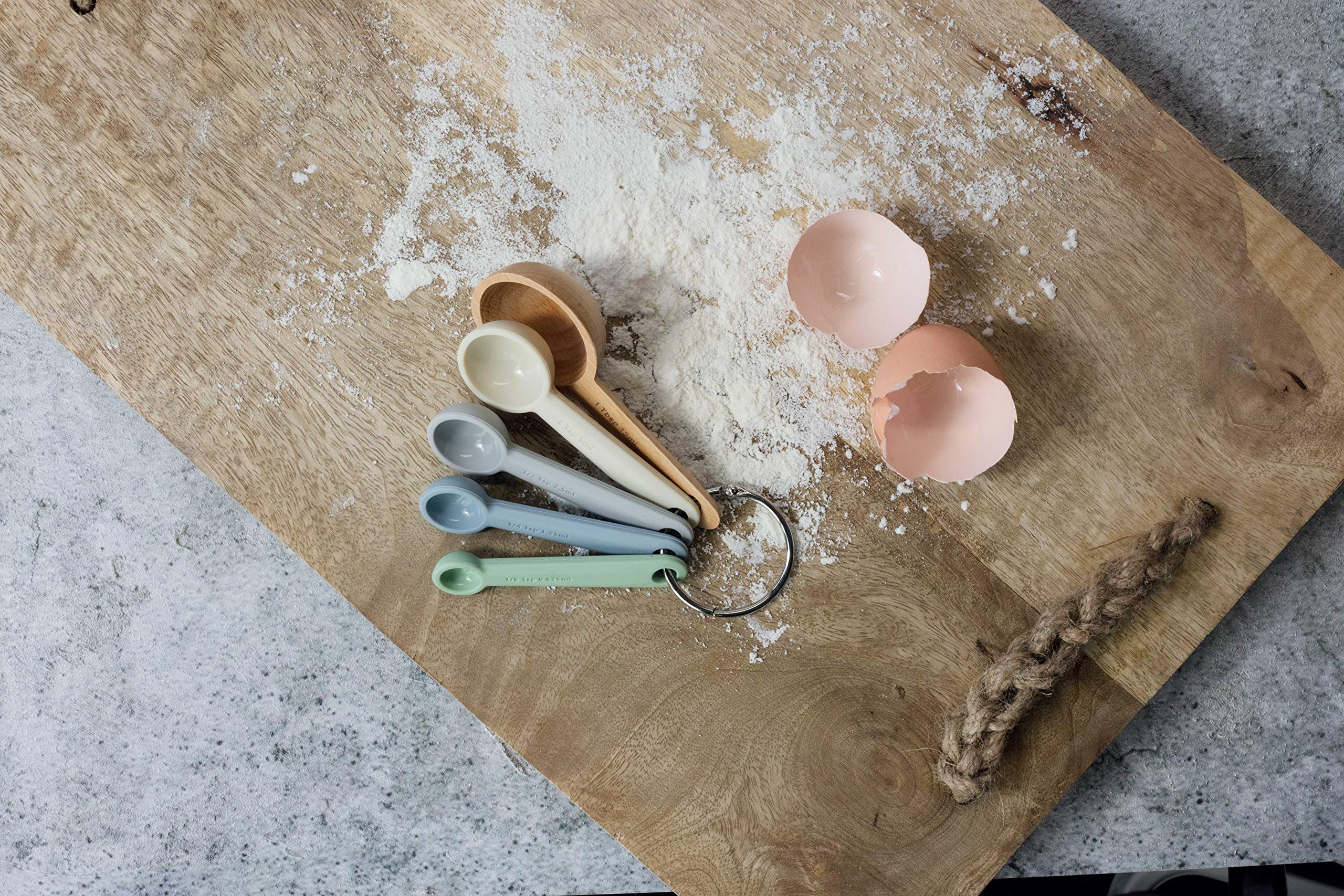 Zeal Measuring Spoon Set, Silicone, Neutral Multi, 11 X 4.7 X 5.5 Cm