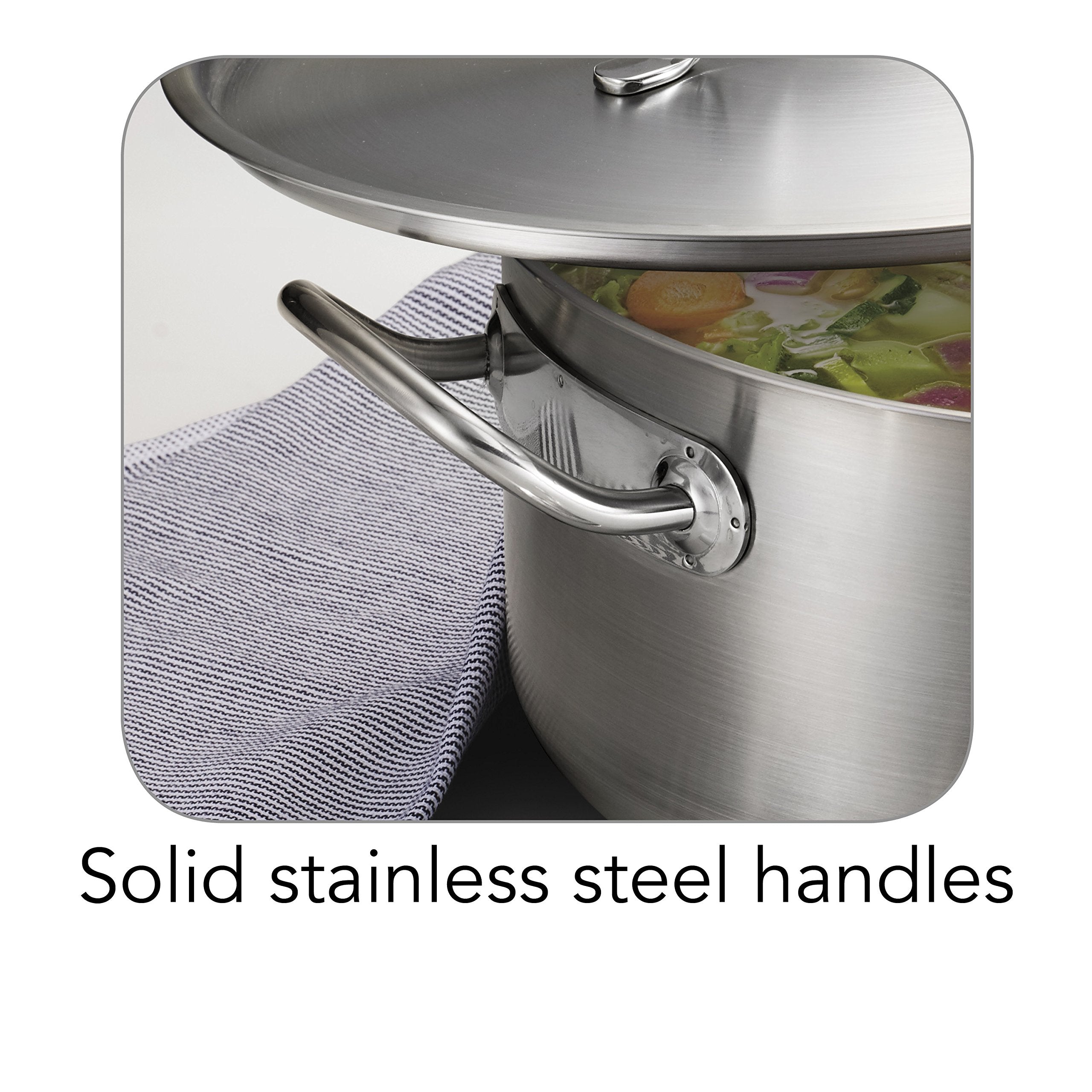 Tramontina Pro-Line 9-Quart Stainless Steel Dutch Oven Pot with Lid, NSF-Certified, Model 80117/576DS