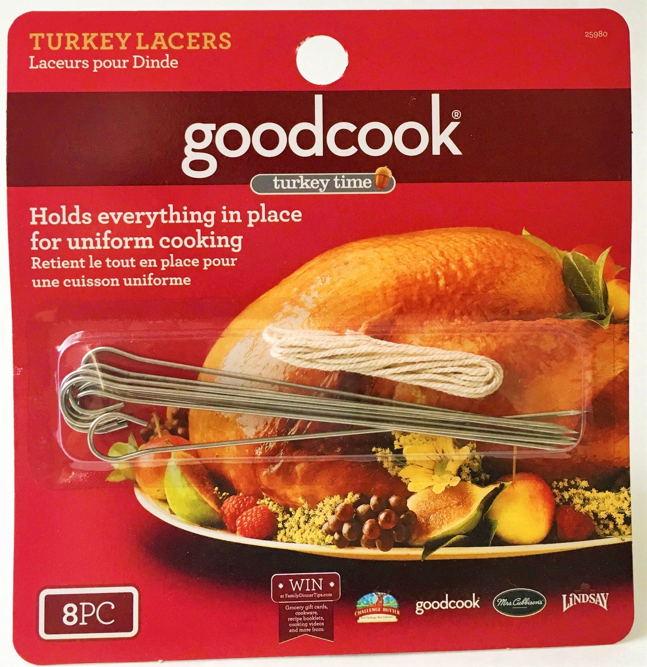 GoodCook Turkey Roasting Bundle: Pop Up Timer, Lacers & Tip Sheet for Holiday Baking