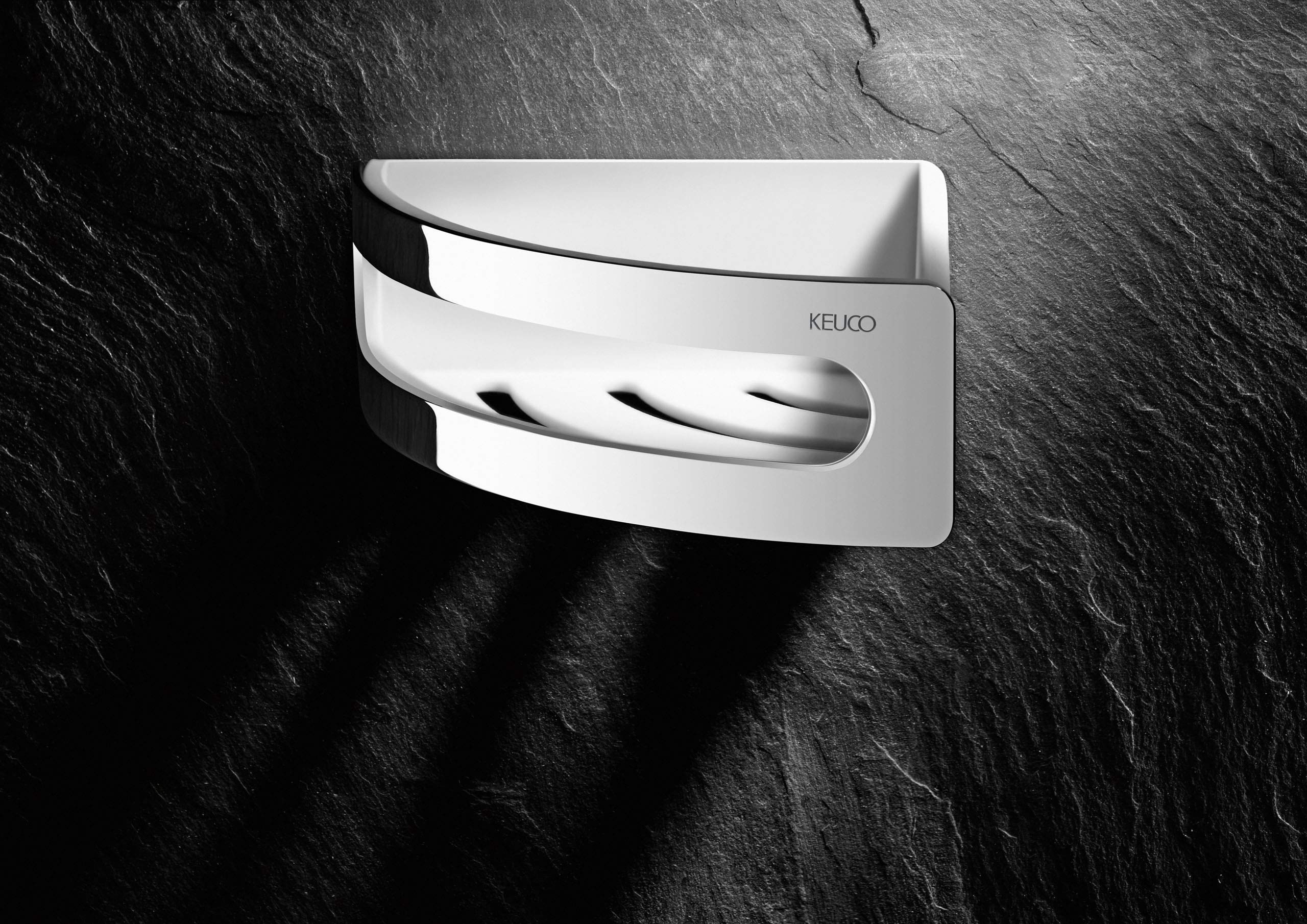 Keuco 11657010000 Elegance New Corner Soap Dish Chrome/White