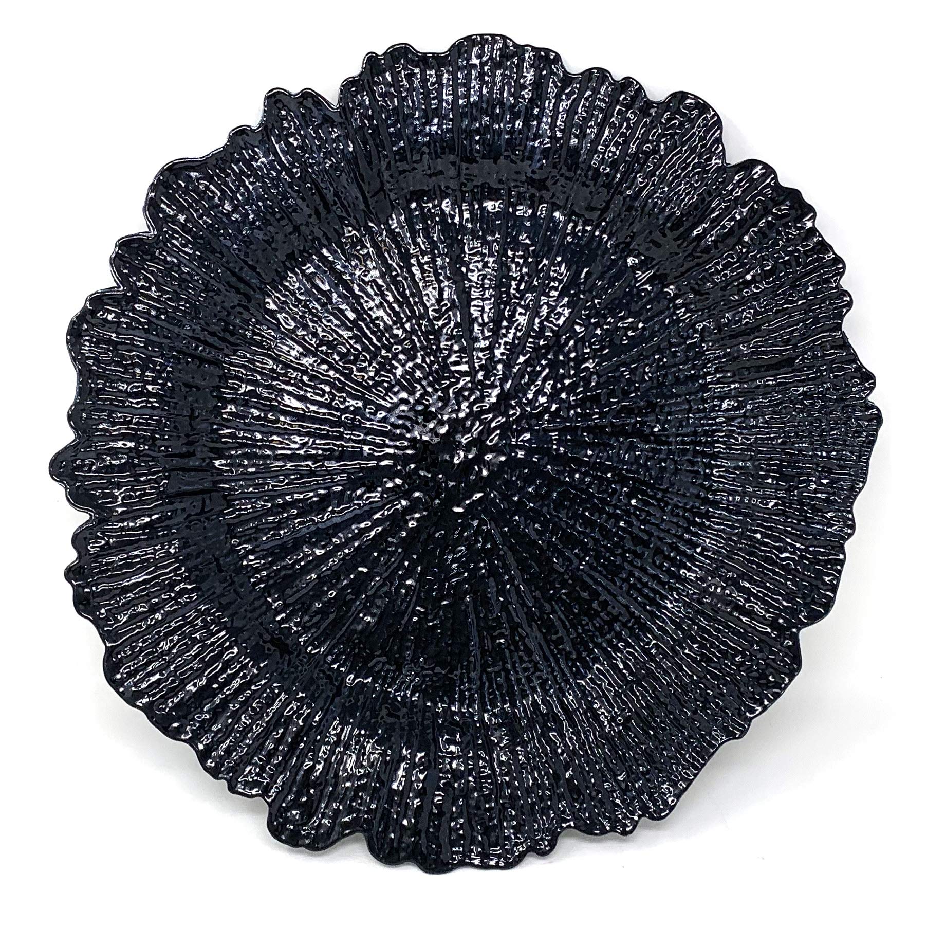 Allgala 13-Inch 48-Pack Case Lot Heavy Quality Round Charger Plates-Reef Black-Hd80334