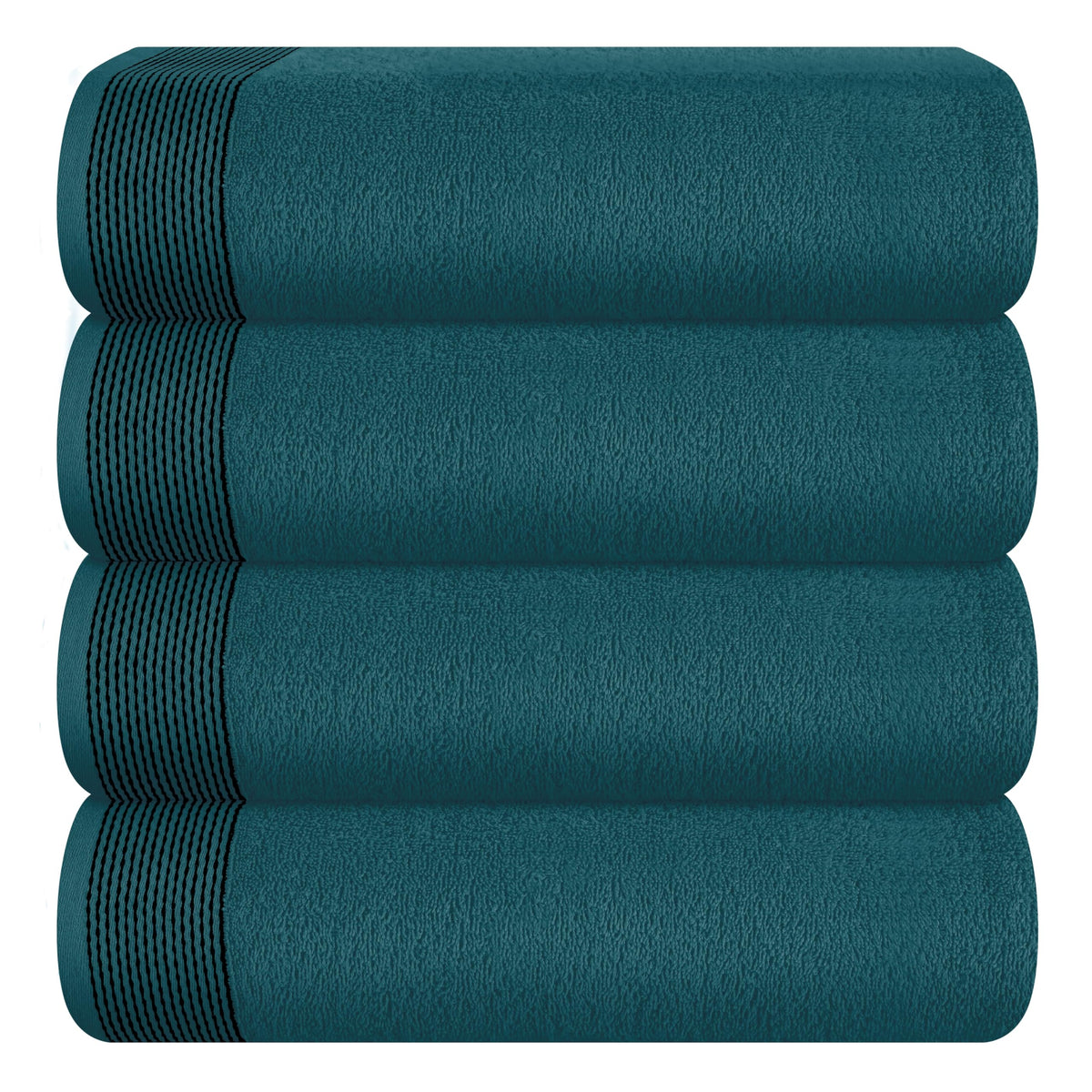 Belizzi Home Ultra Soft 4 Pack Oversized Bath Towel Set 27X54 Inches, 100% Cotton Bath Towels, Highly Absorbant Compact Quickdry