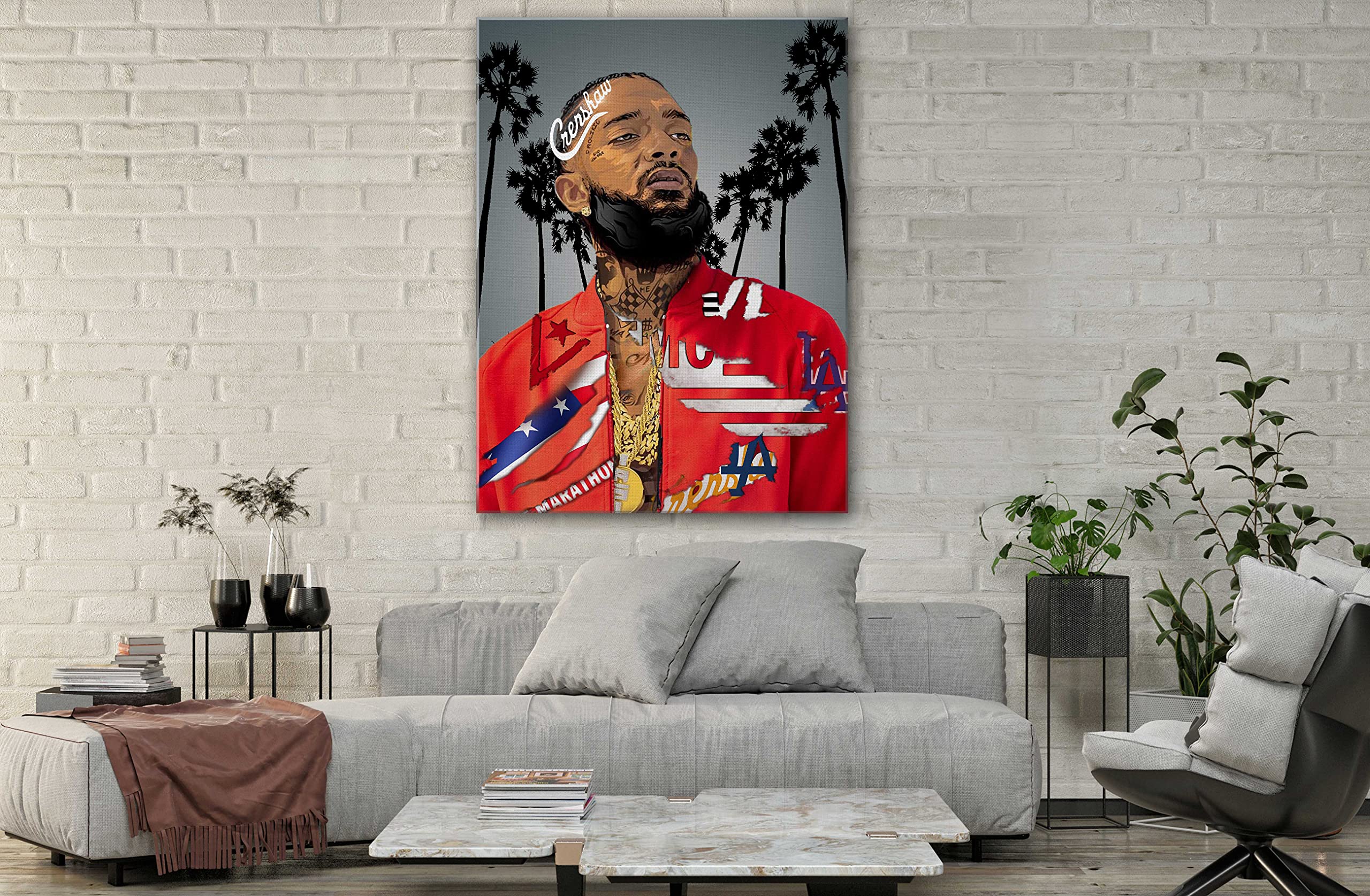 Spiritualhands Nipsey Hussle Wall Art Print, Home Decor Framed Poster Wall Art Canvas Artwork For Living Room, Pictures For Bedr