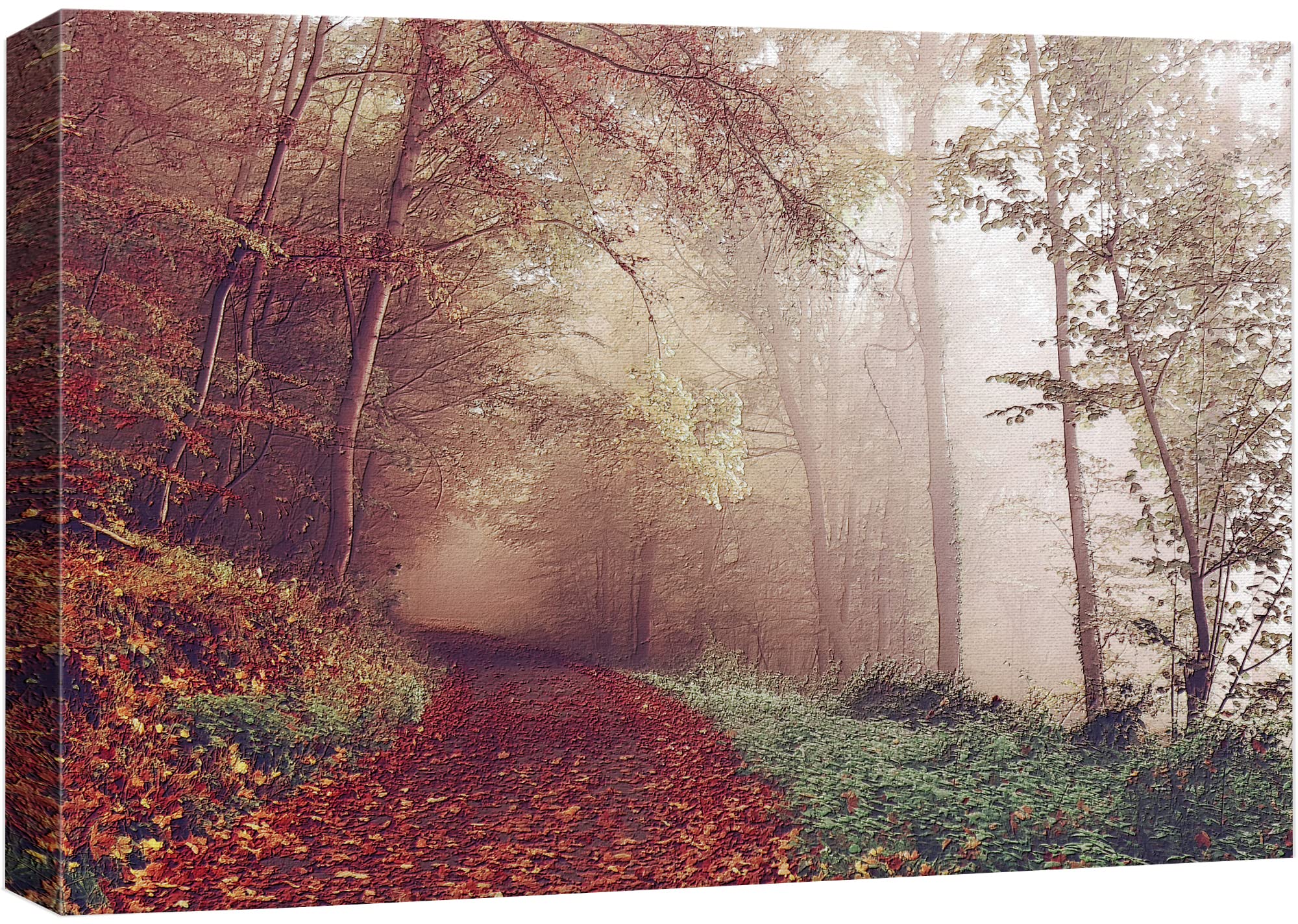 Wall26 Canvas Print Wall Art Path In The Red Pine Tree Forest Nature Wilderness Photography Modern Art Rustic Scenic Colorful Mu