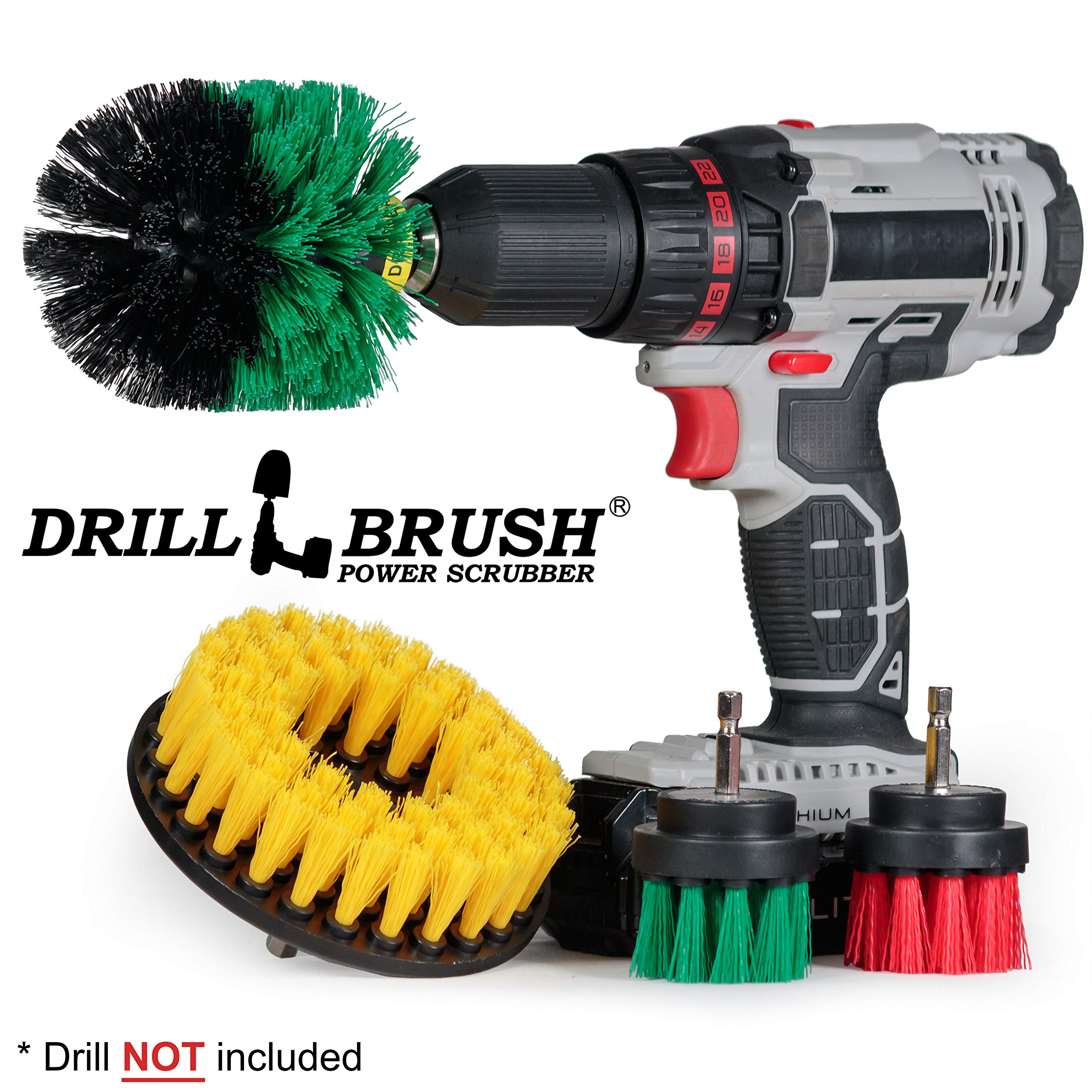 Shower Cleaning Drill Brush Set - Power Scrubber Brush Set For Bathroom - Household Cleaning Brushes For Drill - Bathroom Tile S