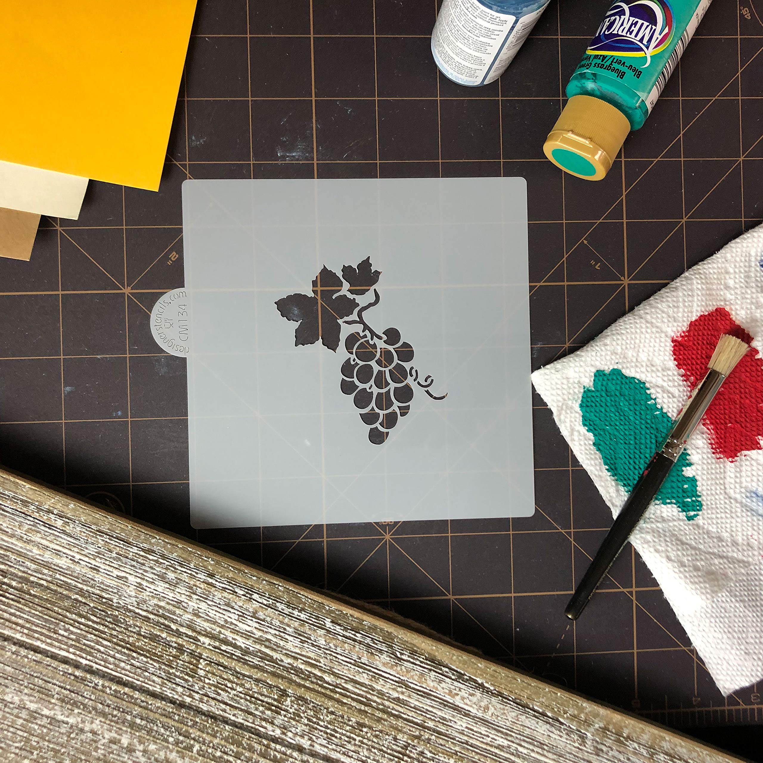 Grape Bunch Cookie And Craft Stencil Cm134 By Designer Stencils