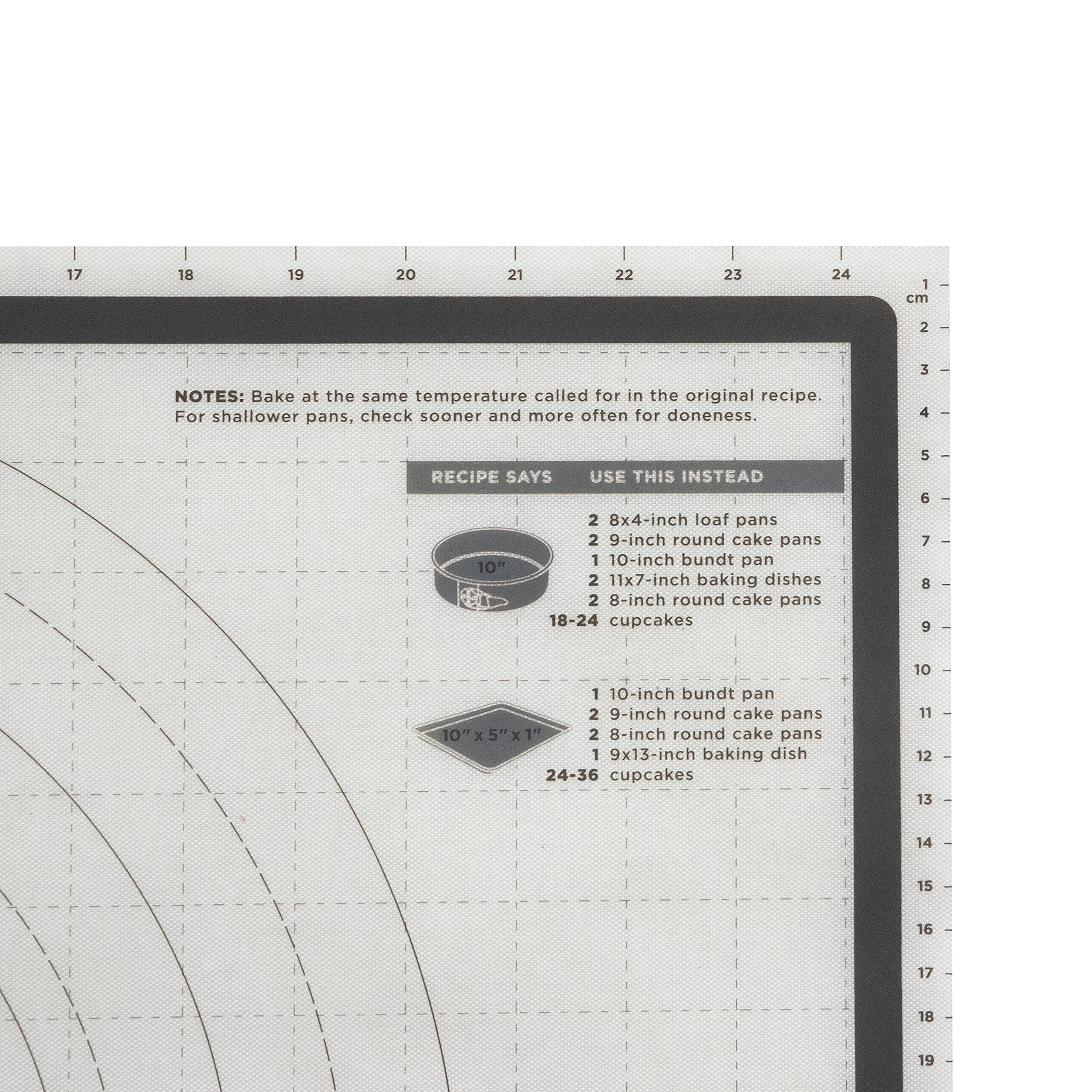 Tovolo Truebake Sil Pastry Mat W/ Reference Marks For Baking, Food And Meal Prep, Cooking And More 25'' X 18''
