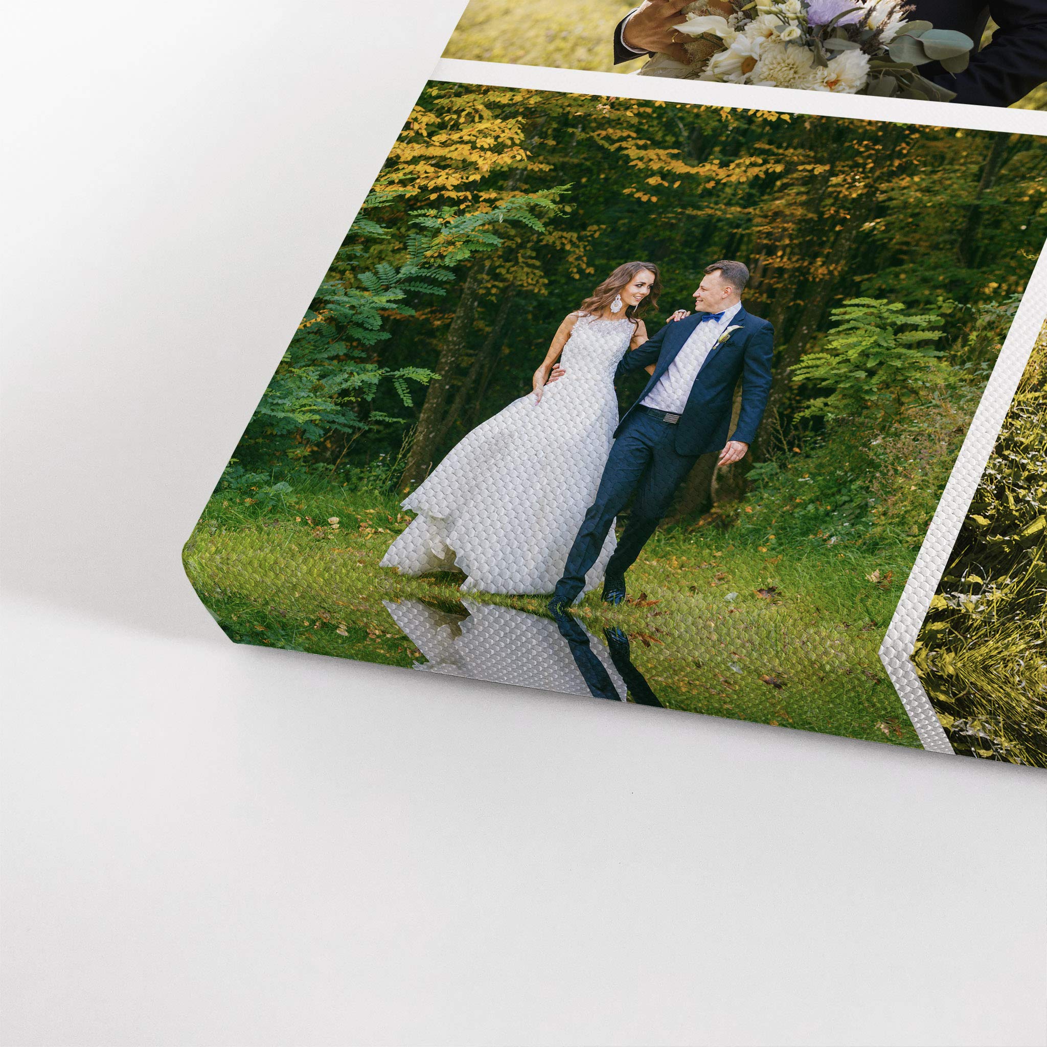 Smile Art Design 3 Images Collage Picture Custom Canvas Print with your Photos Personalized Photo Custom Photo Prints Personalized Gifts for men Wedding Gift Bacheloratte Decorations - 8x12 inches