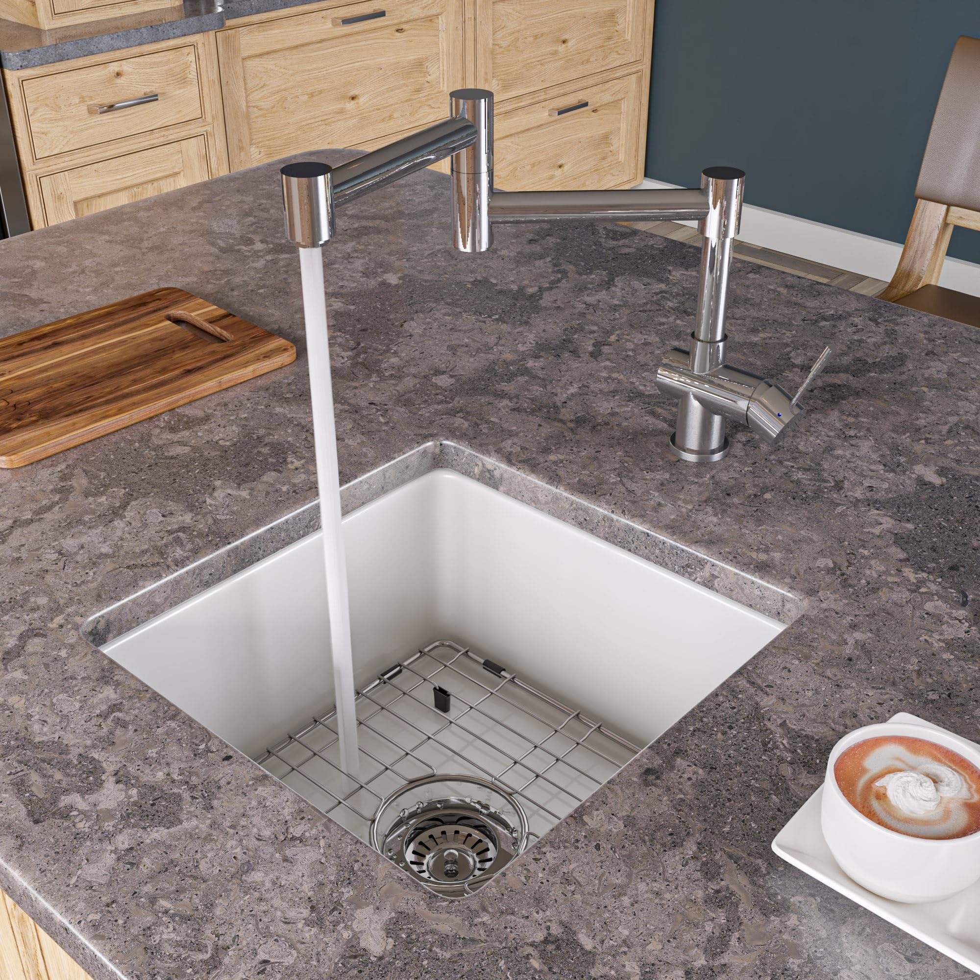 Alfi Brand Abf1818S-Gm Kitchen Sink, Grey Matte