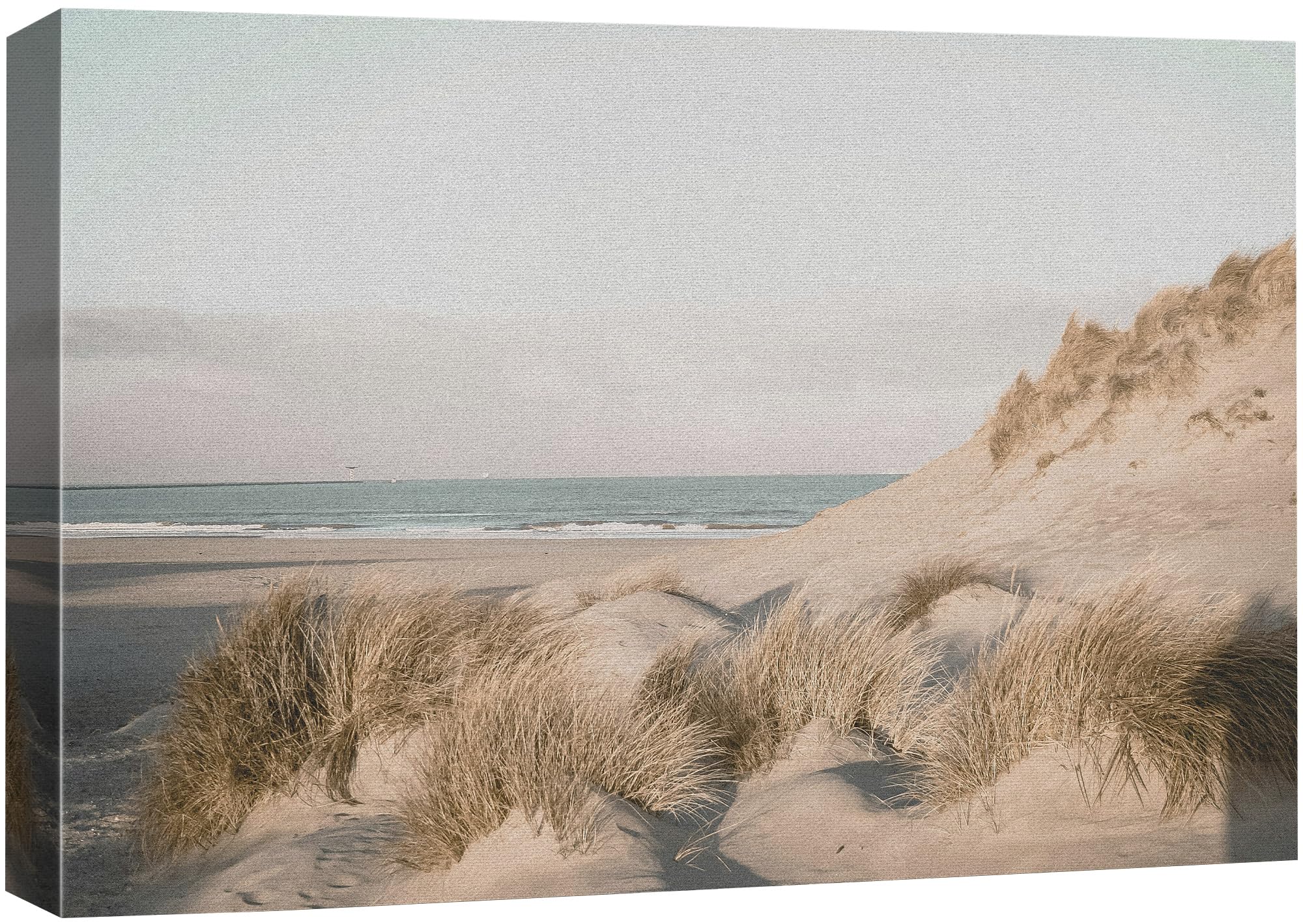 Signford Canvas Print Wall Art Beach Dunes At Sunrise Coastal Landscape Photography Realism Decorative Scenic Multicolor Landsca