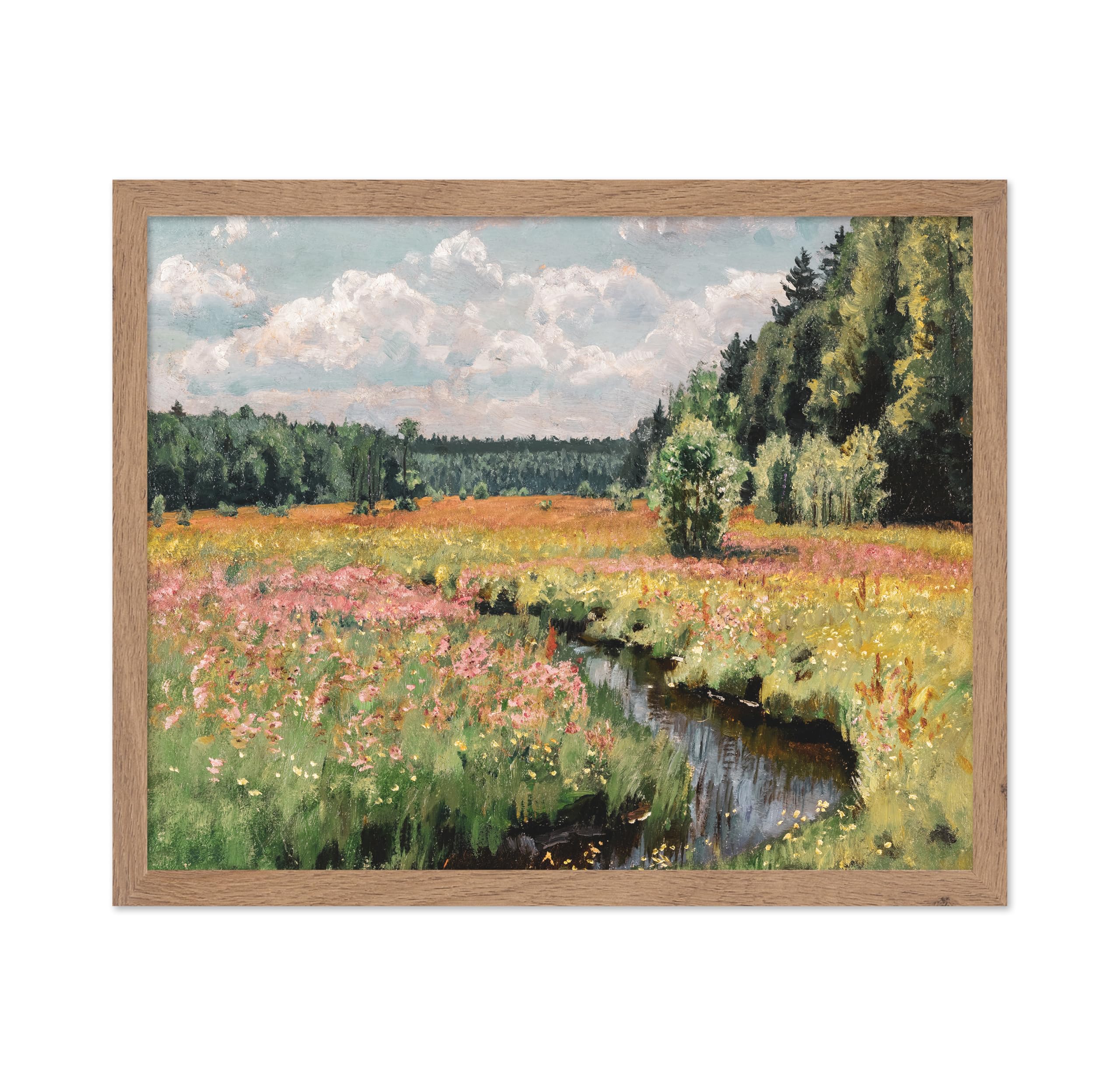 Poster Master Vintage Illustration Poster - Retro Floral Print - Gift for Artist, Friend - Summer Meadow, Flower Field, Countrys
