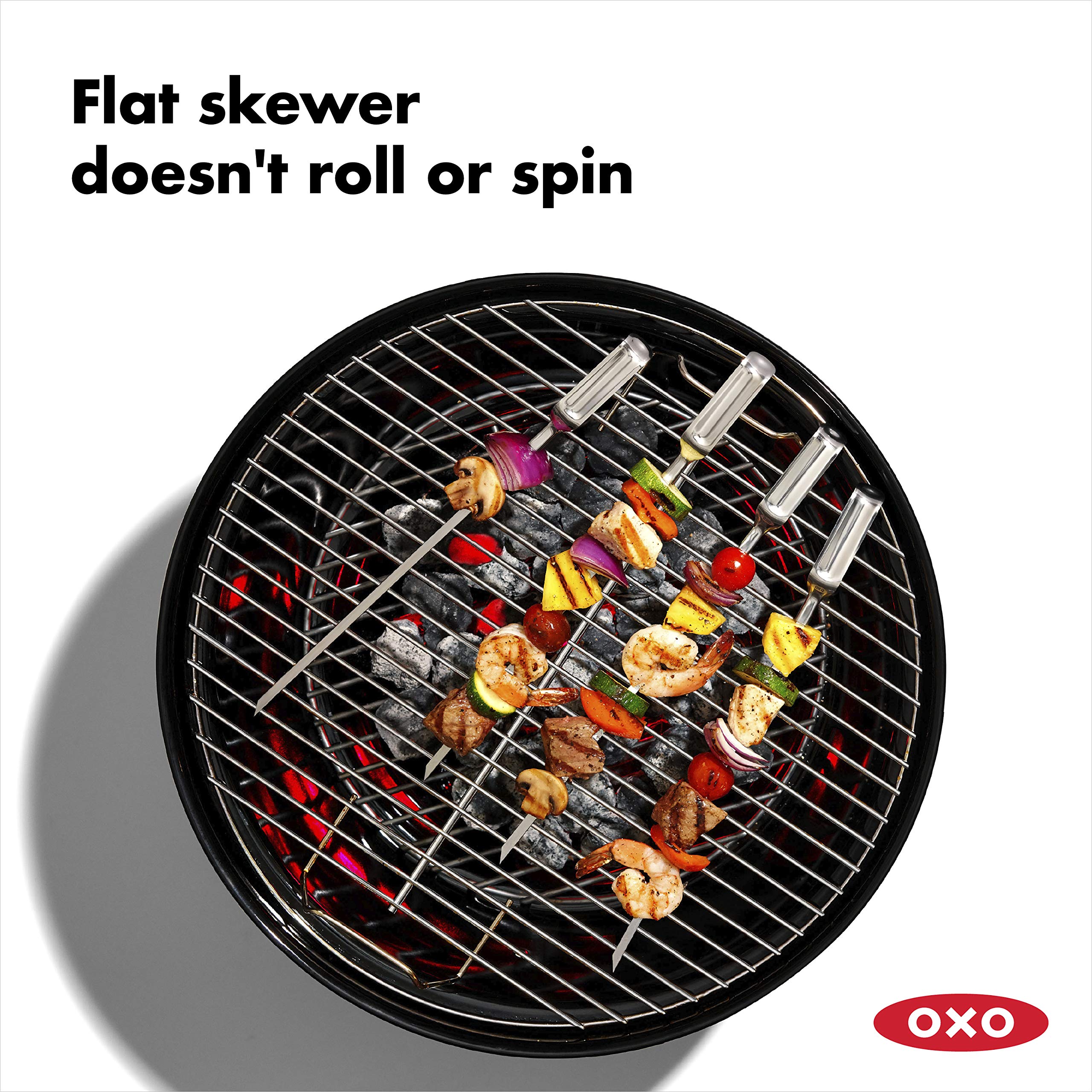 Oxo Good Grips Grilling Tools, Stainless Steel Grilling Skewers - Set Of 6