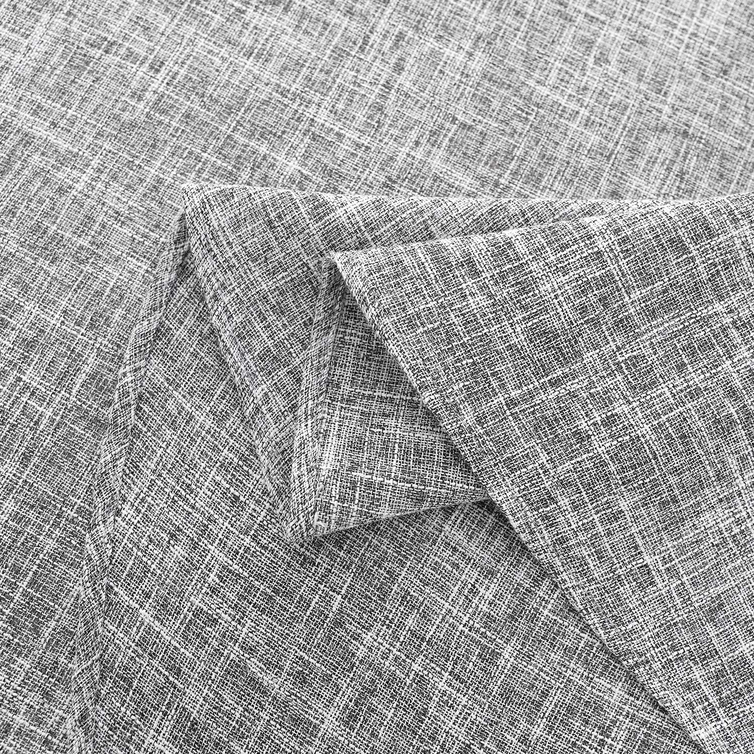 Maxmill Flaxy Faux Linen Tablecloth With 2-Tone Slubby Texture Wrinkle Resistant Anti-Shrink Soft Table Cloth For Kitchen Dining