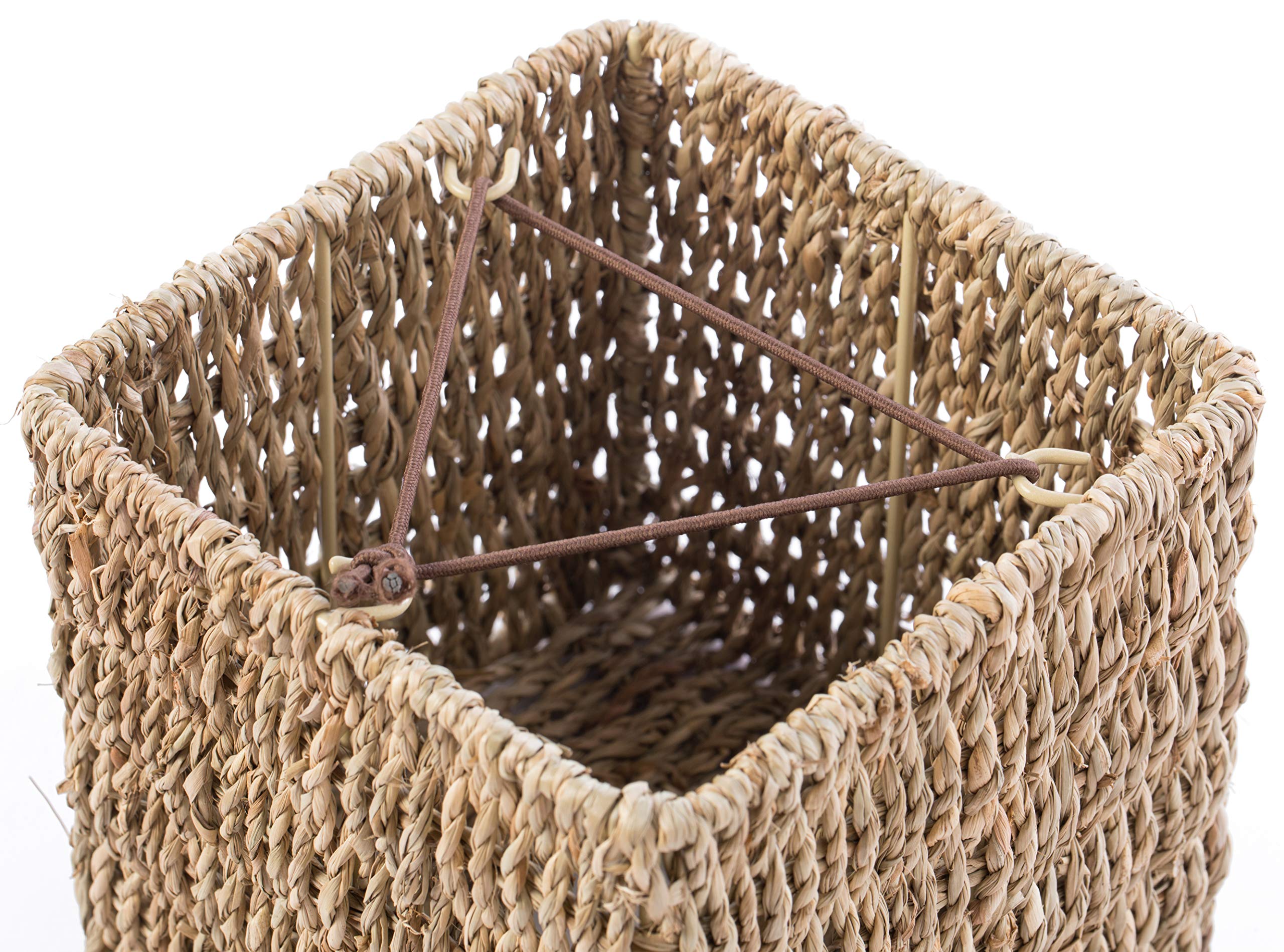 Vintiquewise Natural Woven Seagrass Wicker Square Tissue Box Cover Holder