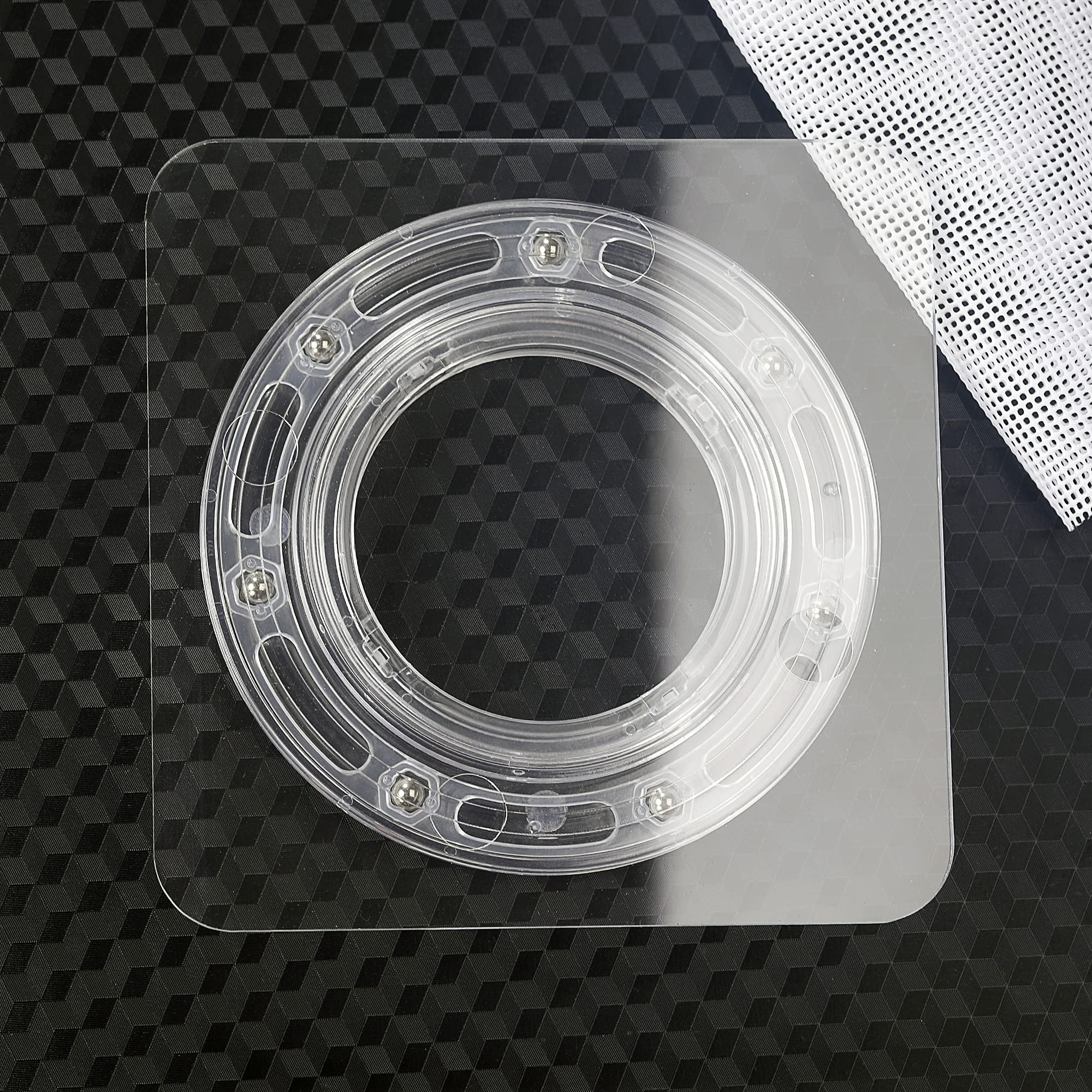 Cookie Turntable, 7'' Clear Cookie Decorating Turntable With Clear Top, Acrylic Bearing Base And Non-Slip Mat Cookie Turntable,