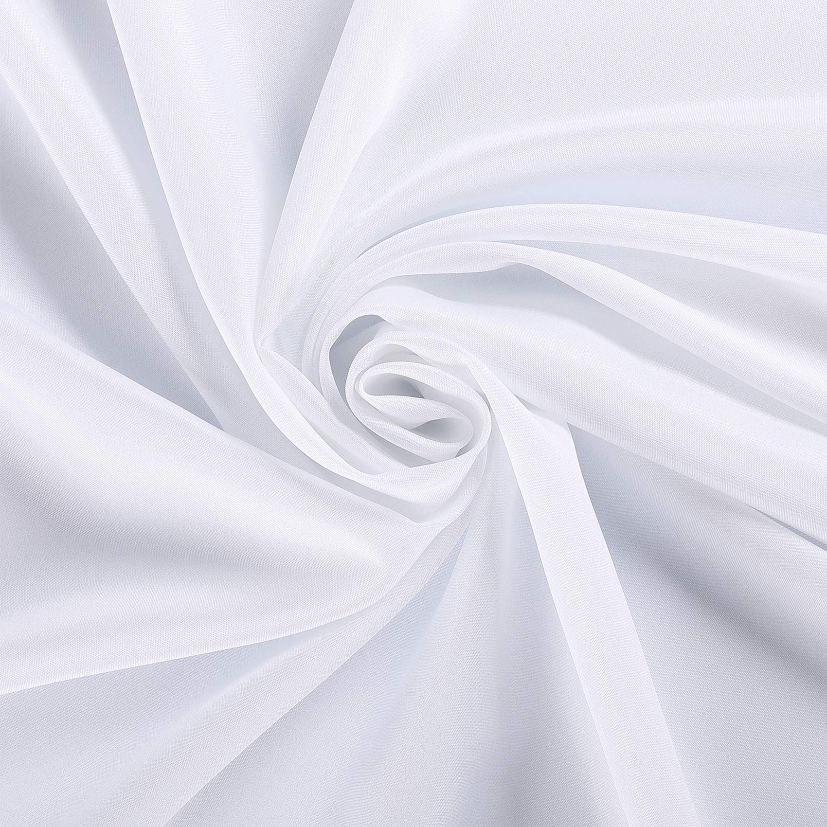 Ascoza 2Pack 90 Inch White Round Tablecloth In Polyester Fabric For Wedding/Banquet/Restaurant/Parties