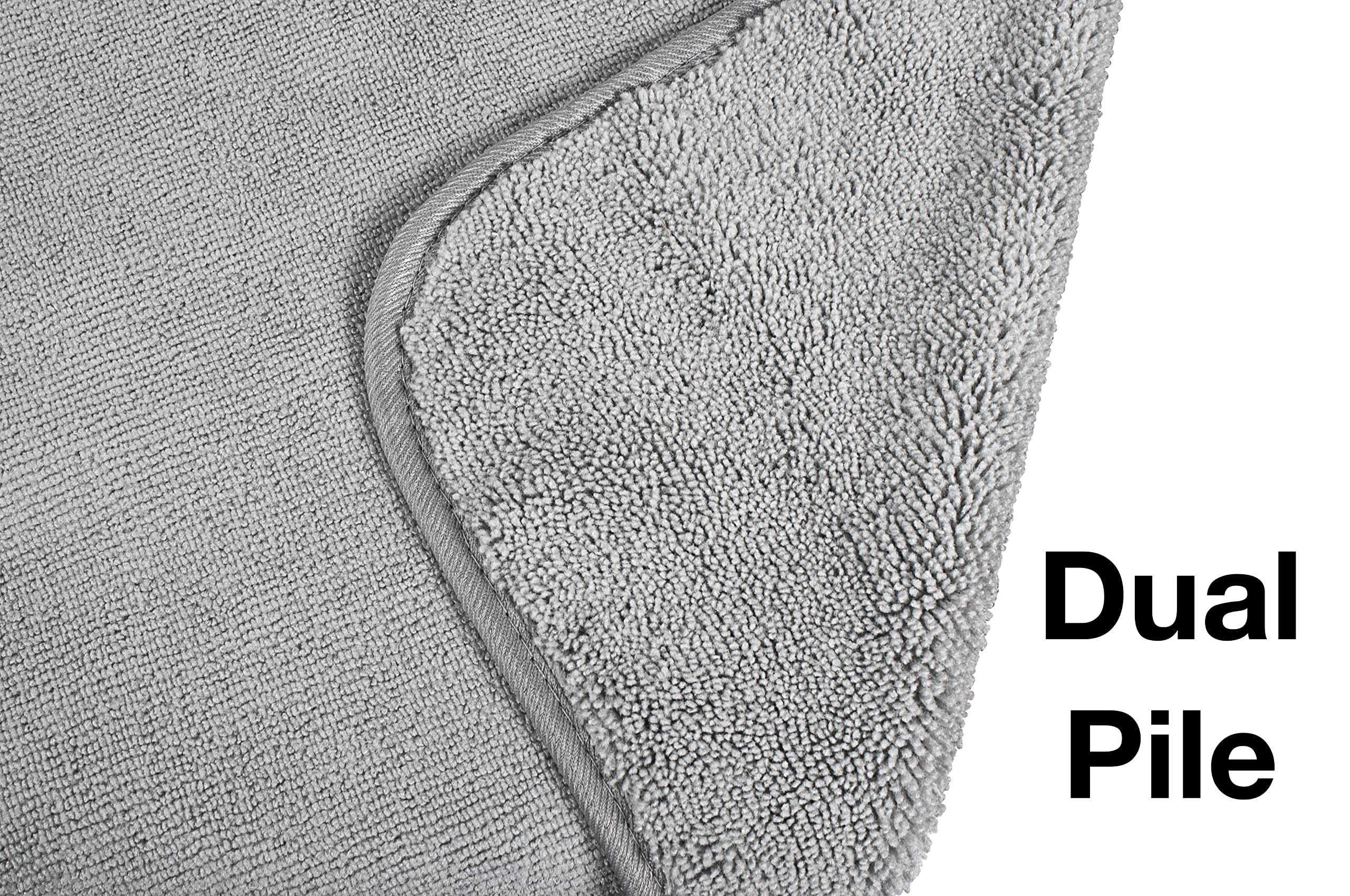 Eurow Absorbent and Fast Drying Microfiber Hand Towels, 16 by 28 Inches, Gray, 2 Pack