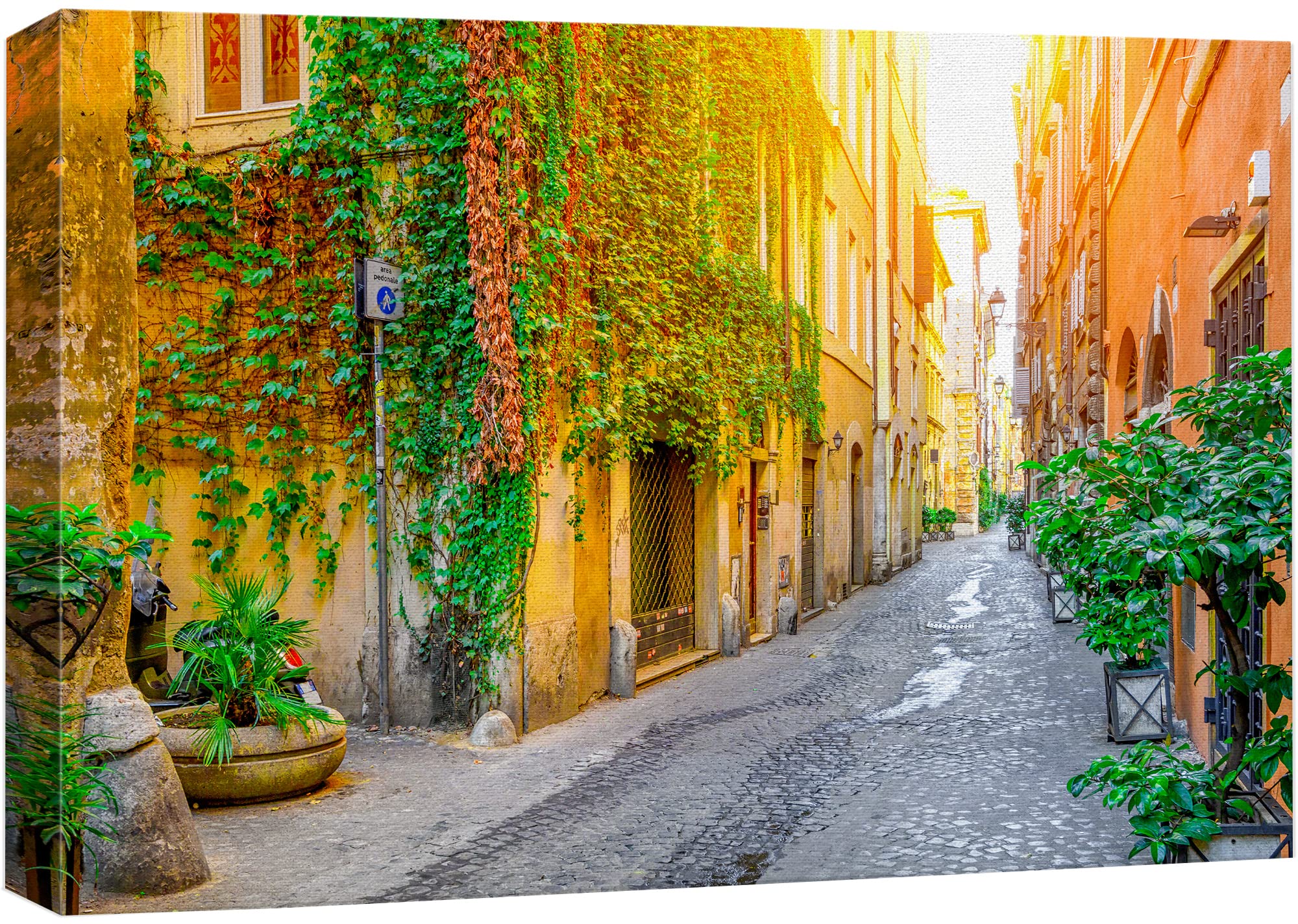 Wall26 Canvas Print Wall Art Floral Botanical Garden Italian Village Nature Wilderness Photography Realism Rustic Scenic Landsca